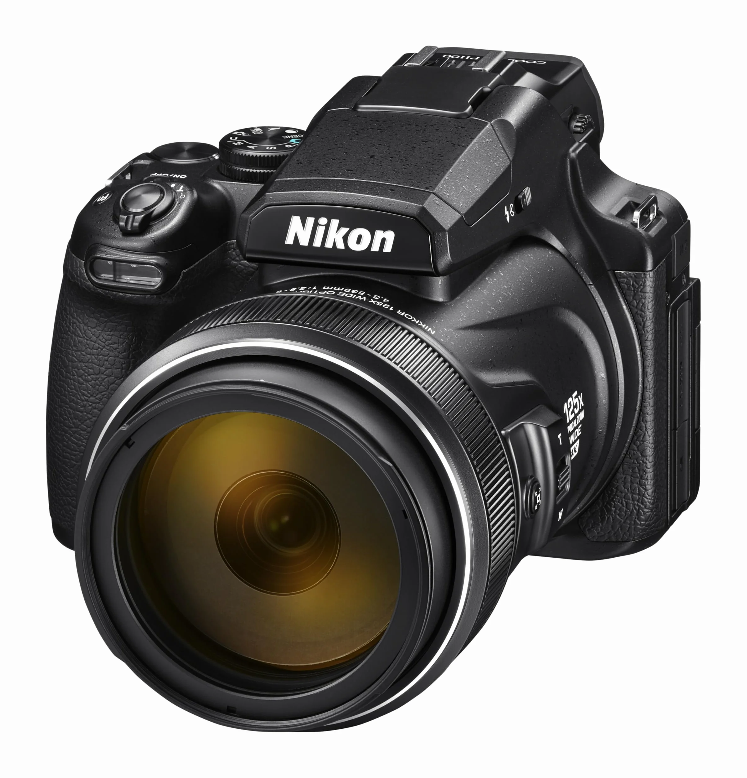 Nikon Coolpix P1100 Fotocamera Bridge, Zoom Ottico 125x (24-3000mm), Sensore CMOS 16 MP, Video 4K UHD, Stabilizzazione Ottica VR, LCD Articolato 3.2", Nero [Nital card: 4 anni di garanzia]