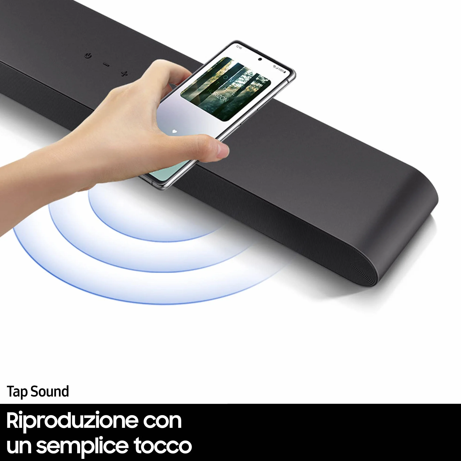 Samsung Soundbar HW-S50B/ZF, 5 Canali 140W 2022, Audio 3D Wireless Ottimizzato, Suono Bilanciato e Uniforme, Music Mode, Nero