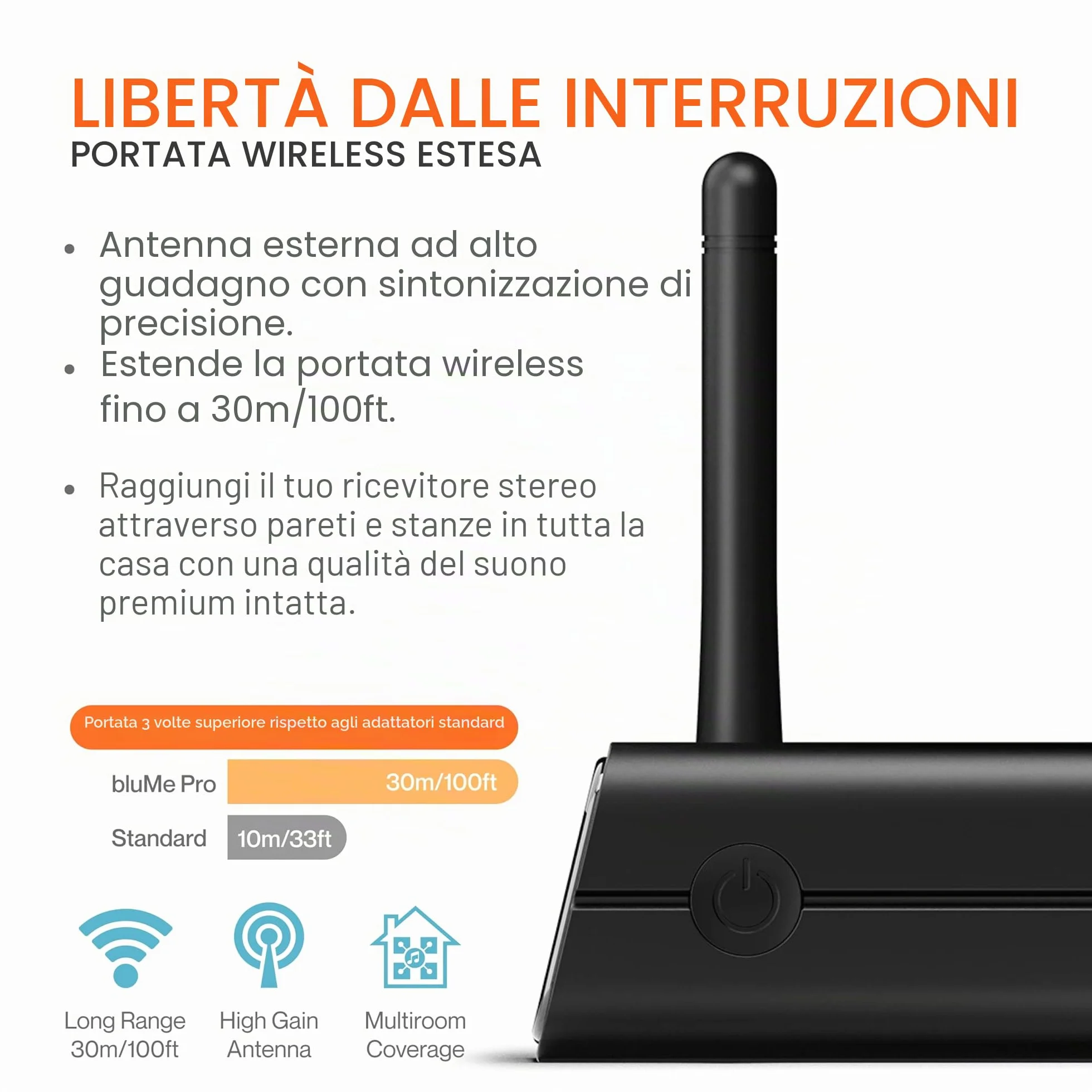 Auris Blume Pro - Ricevitore musicale Hi-Fi Bluetooth 5.0, adattatore Bluetooth con DAC, LDAC, AptX HD, display OLED, uscita AUX coassiale ottica per home stereo, ricevitore AV o amplificatore