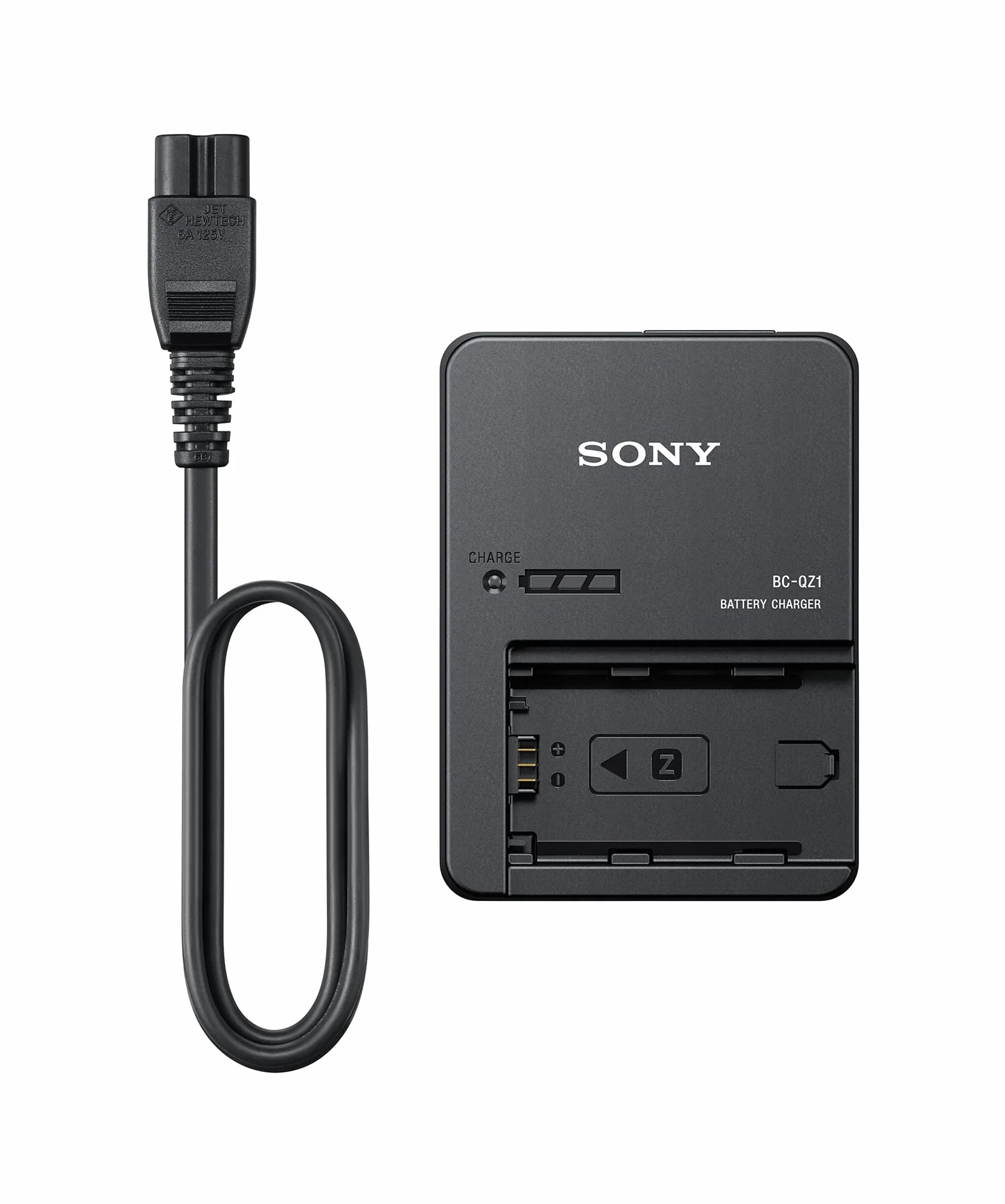 Sony BC-QZ1 – BCQZ1.CEE Caricabatterie rapido (per batterie NP-FZ100, elevata velocità di ricarica, ideale per riprese fotografiche e video professionali, compatibile con fotocamere Alpha e FX)