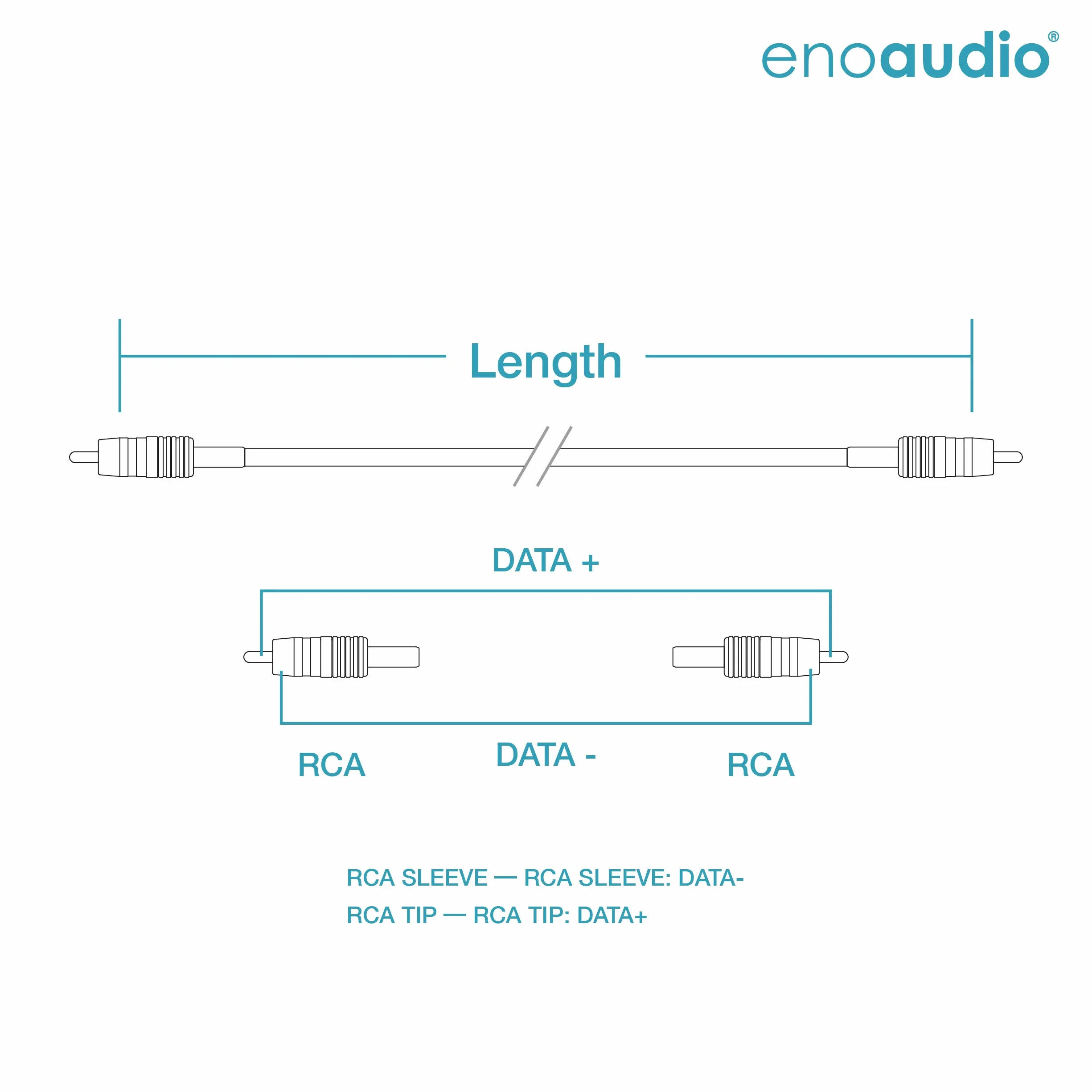 enoaudio Mogami 2964 Cavo digitale coassiale professionale 75 Ohm S/PDIF | Canare Gold RCA | HiFi - 1,5 m
