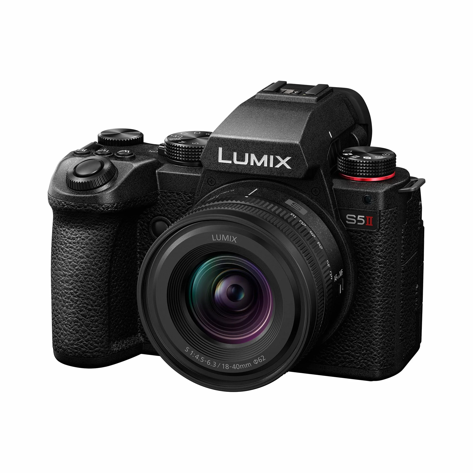 Panasonic Lumix S5 II Corpo Macchina Mirrorless Full Frame, con S-R1840E 18-40mm S Obiettivo, 4K 60P e 6k 30P, Schermo Ribaltabile, Wi-Fi, AF Ibrido di Fase Con 779 Punti, IS Attivo, Nero