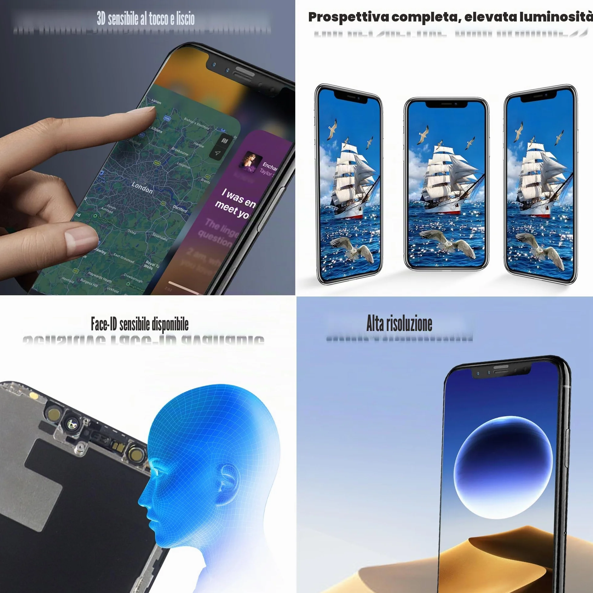 per iPhone 13 PRO Max Sostituzione dello Schermo LCD 6,7 Pollici Gruppo digitalizzatore del Display Schermo tattile,con Strumento di Riparazione del Gruppo Telaio