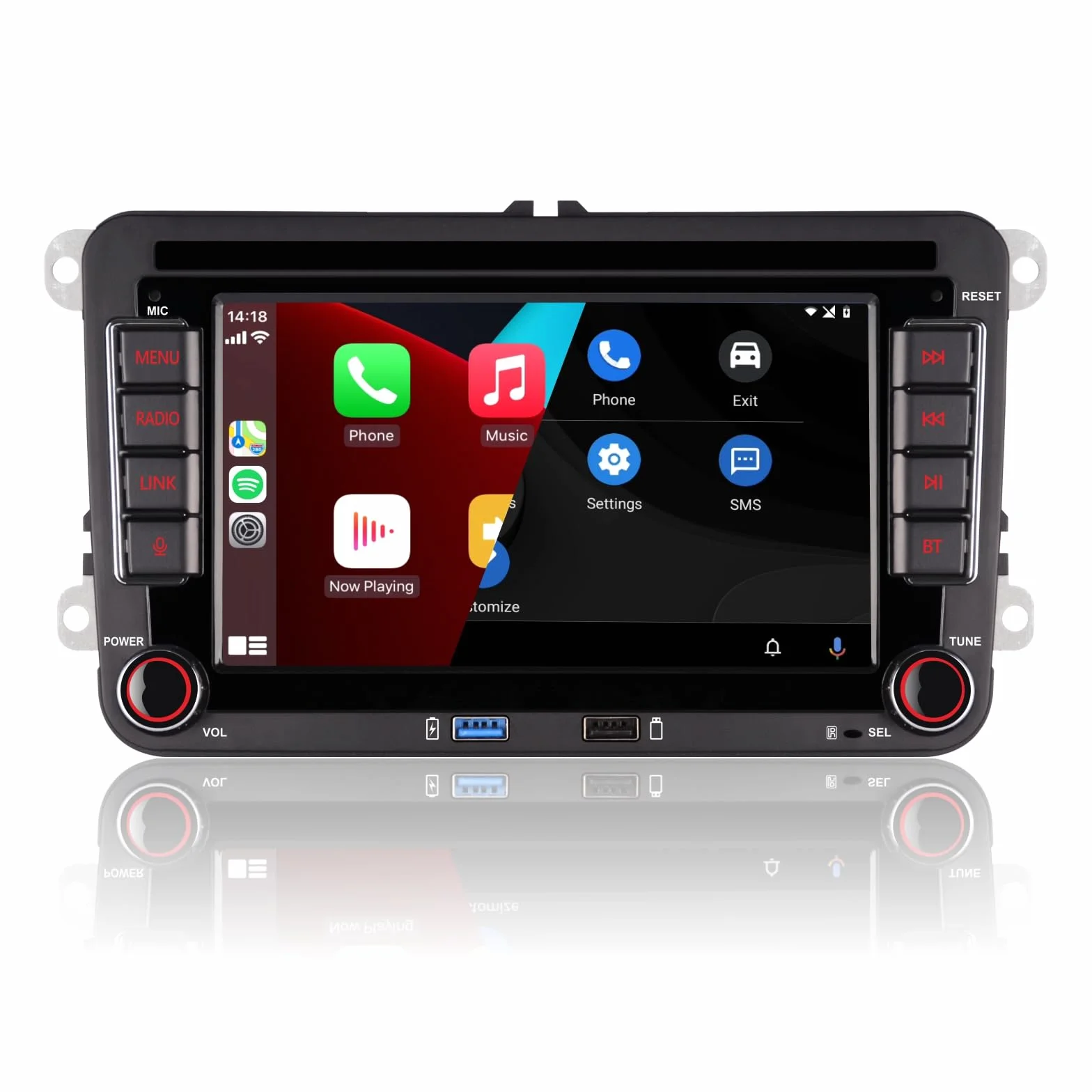 [Aggiornato 2026]Autoradio con CarPlay senza fili Android Auto con IPS da 7 pollici Bluetooth/FM/AM Radio/USB/alta potenza per VW Golf 5 6 Passat Jetta Caddy EOS T5 Tiguan Touran CC Polo