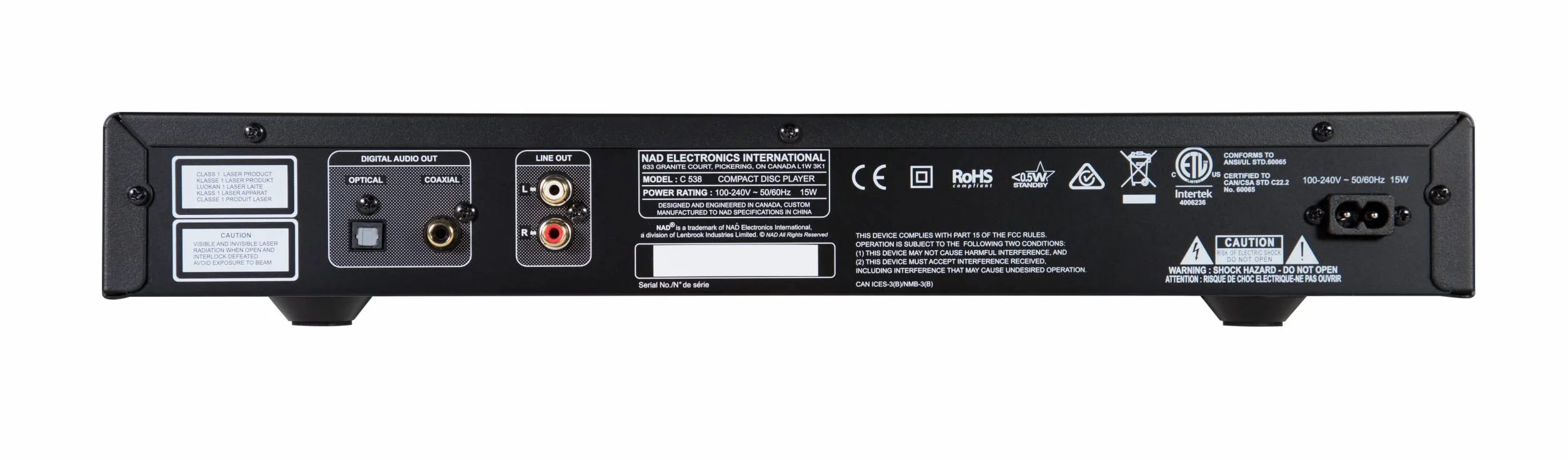 NAD C 538 HiFi Lettore CD Grafite per Desktop