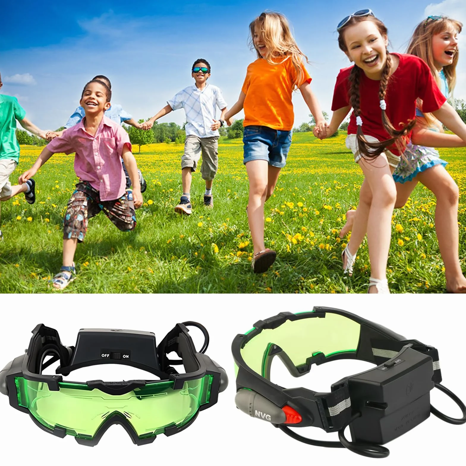 Visione Notturna occhiali,Occhiali per la Visione Notturna Regolabili Occhiali Per La Visione Notturna Impermeabili per Bambini