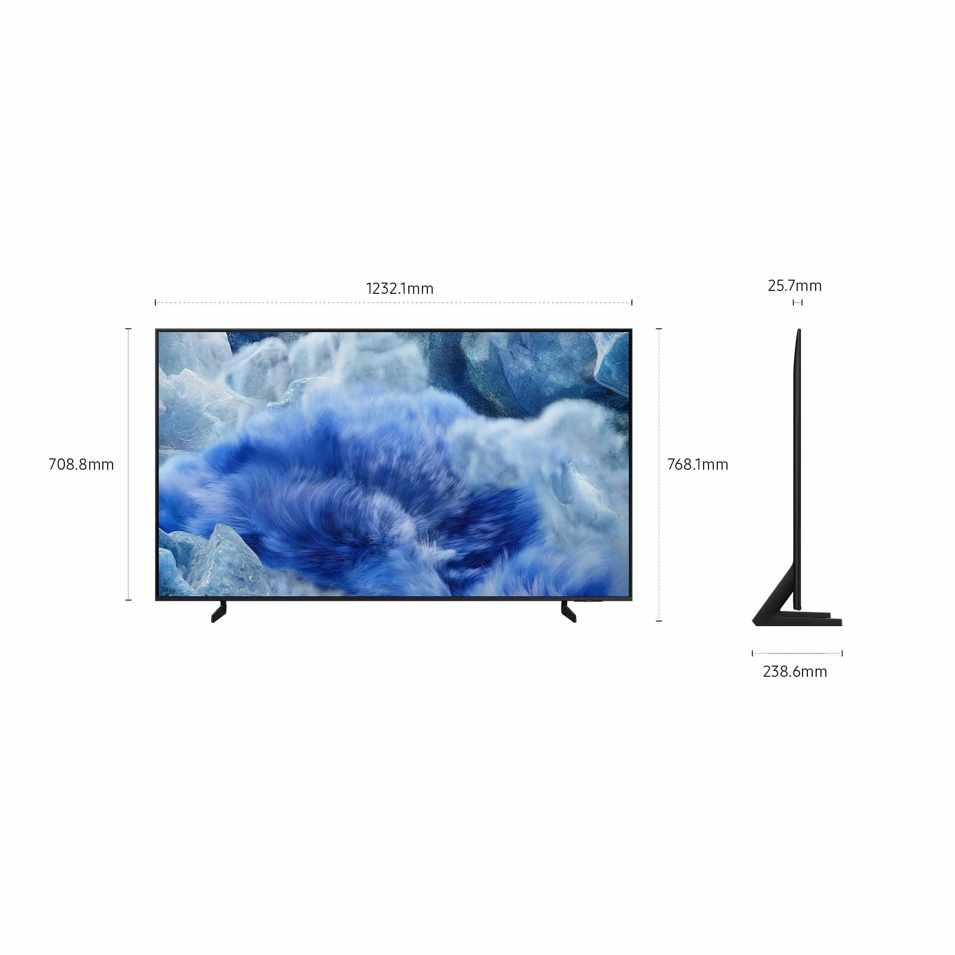 Samsung QLED 4K Vision AI Smart TV 55'' QE55Q8FAAUXZT, Q8F, Q4 AI Processor, 4K Upscaling, OTS Lite, Air Slim Design, 100% di Volume Colore con Quantum Dot, PACCHETTO INTRATTENIMENTO, 2025