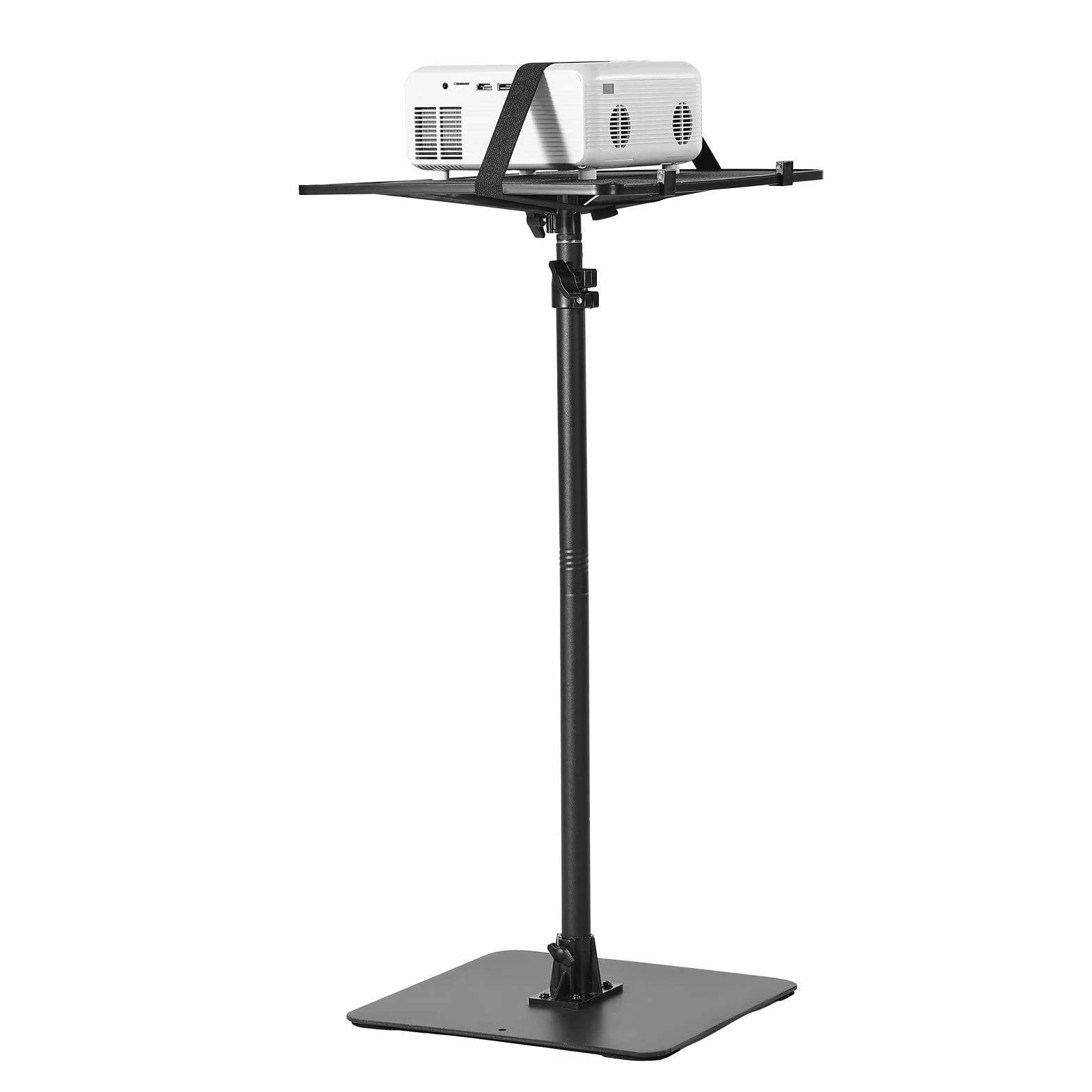 VEVOR Supporto per Proiettore Mobile da Terra da 30 x 40 x 157 cm, Altezza Regolabile da 72 a 157 cm, Supporto da Pavimento Girevole a 360° per Proiettori, Multifunzionale per Film all'Aperto