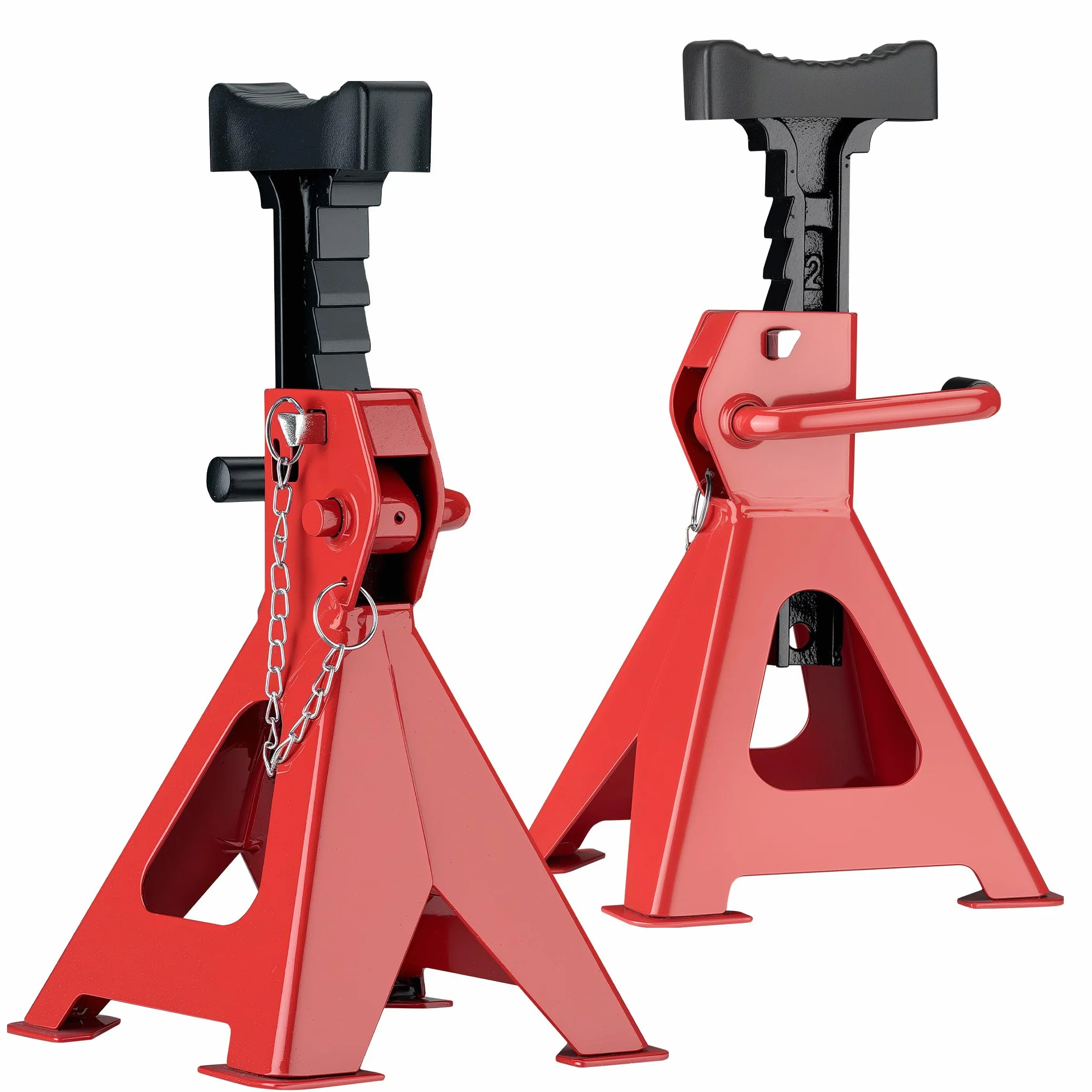 Wiltec 2 Cavalletti Auto 2 Tonnellate Altezza Sollevamento 28-42,5 cm Protezione Gomma Perno Sicurezza