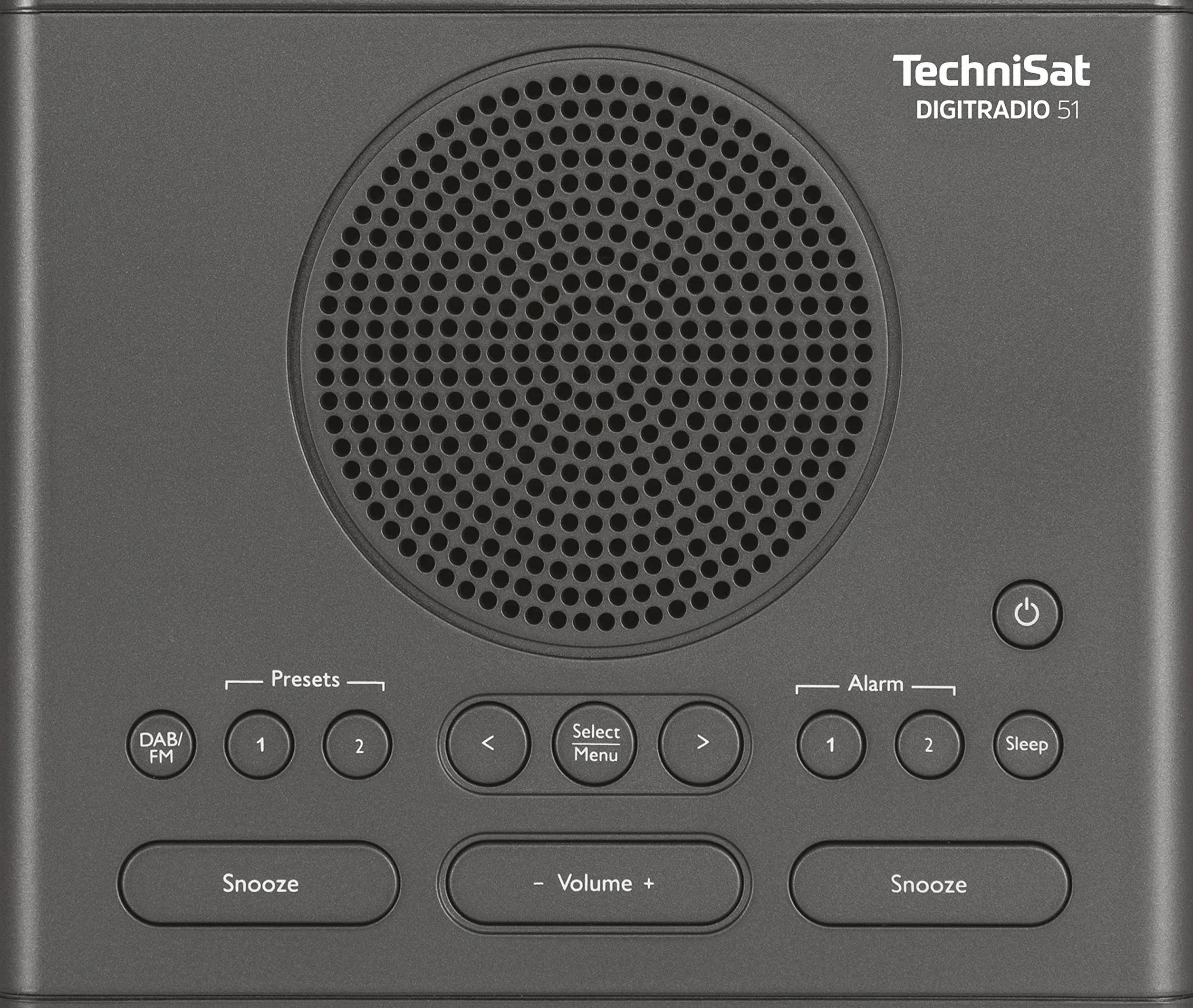 TechniSat DIGITRADIO 51 - Radiosveglia DAB+ (DAB, FM, Due orari di sveglia, Funzione posponi, Timer di spegnimento, Display dimmerabile, Ingresso per cuffie), Nero
