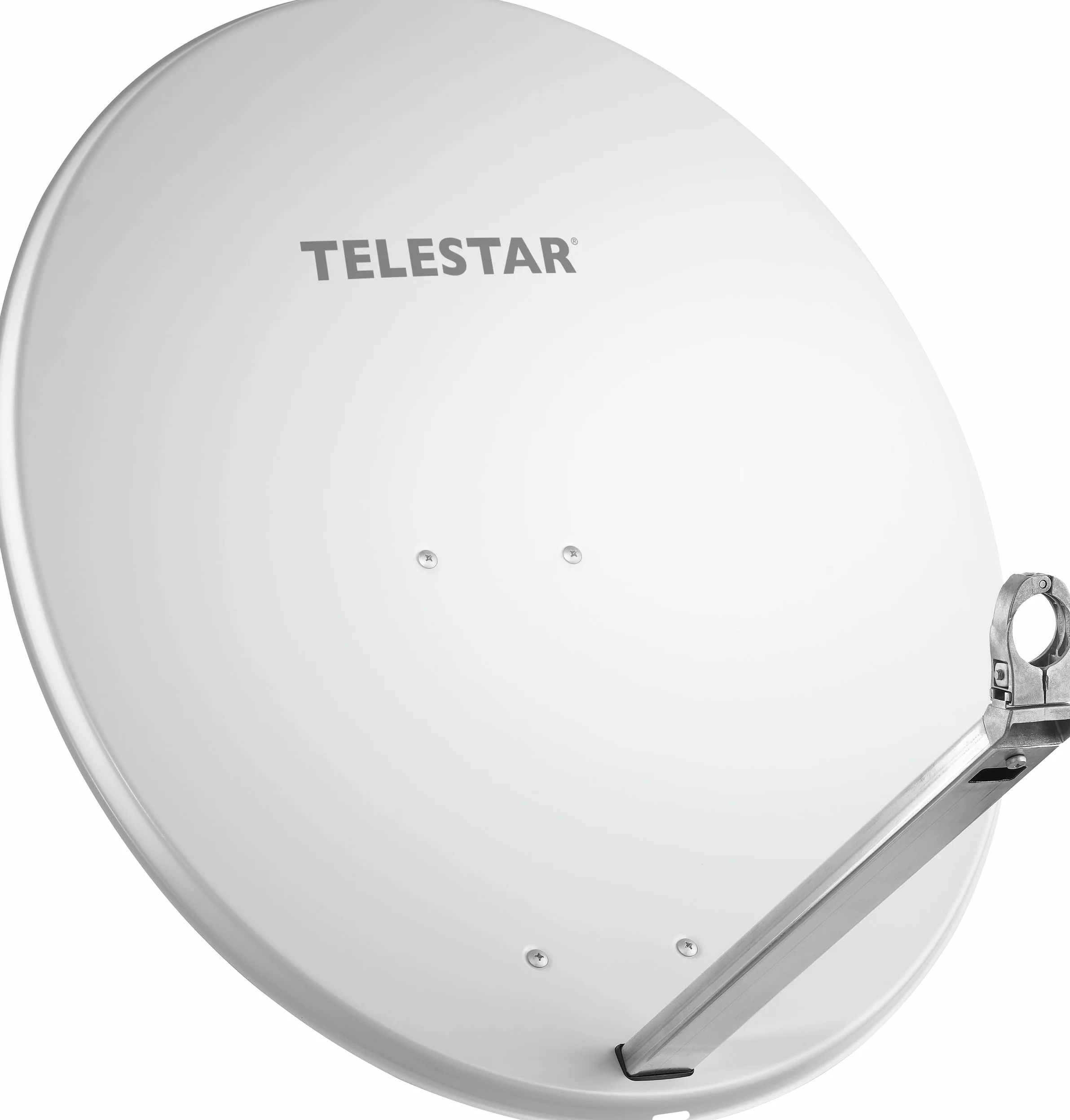 TELESTAR DIGIRAPID 80 A V2 – Parabola satellitare (80 cm, alluminio, braccio di supporto stabile e di alta qualità) – Grigio chiaro