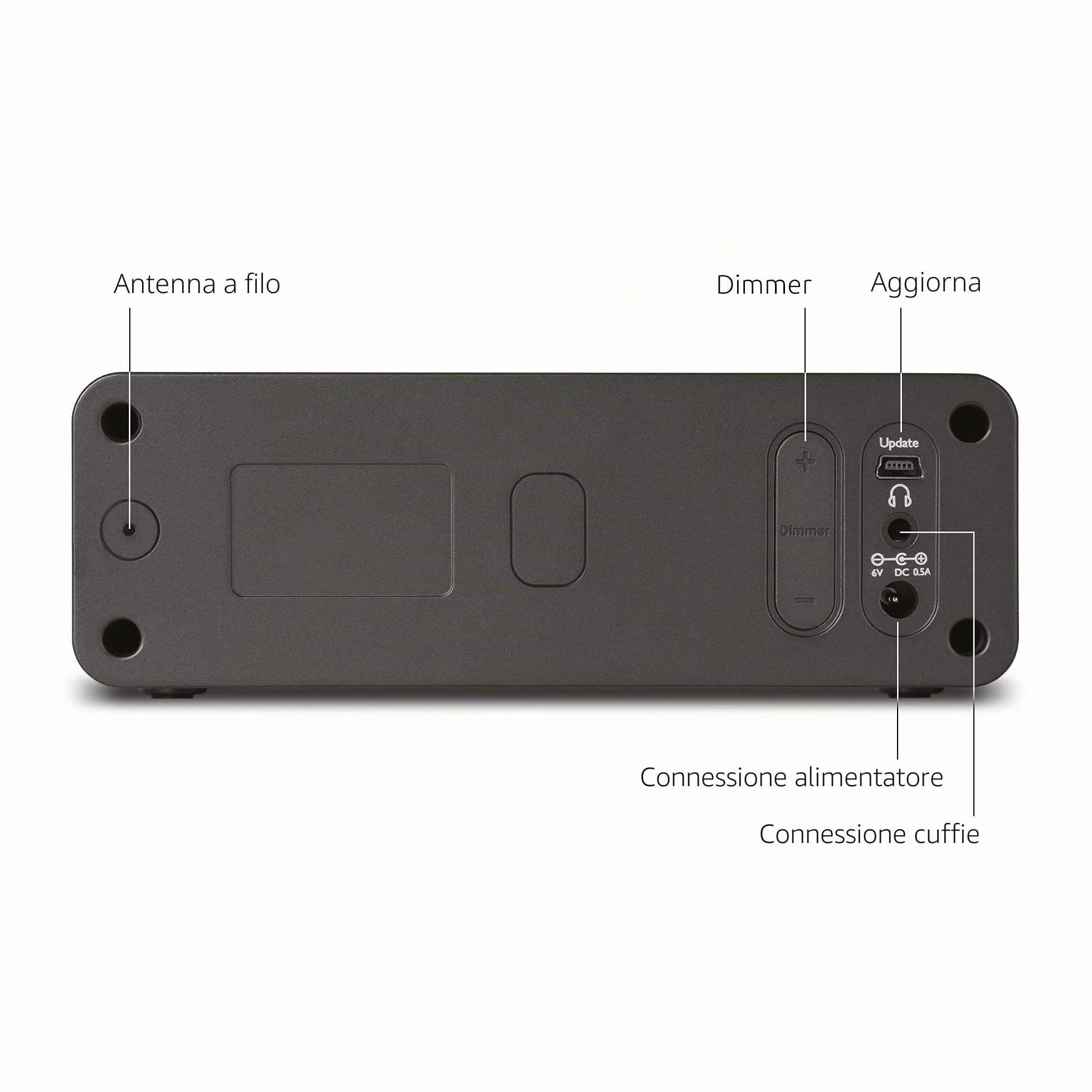 TechniSat DIGITRADIO 51 - Radiosveglia DAB+ (DAB, FM, Due orari di sveglia, Funzione posponi, Timer di spegnimento, Display dimmerabile, Ingresso per cuffie), Nero