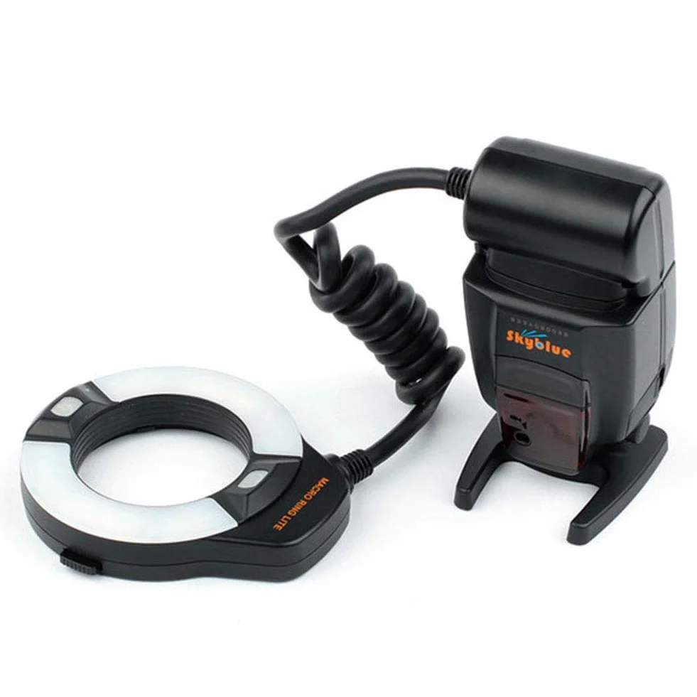 Meike MK-14EXT iTTL TTL LED Macro Anello Flash Light per NIK0N D4 D800 D5200 D7100 Fotocamera DSLR con supporto per slitta a caldo