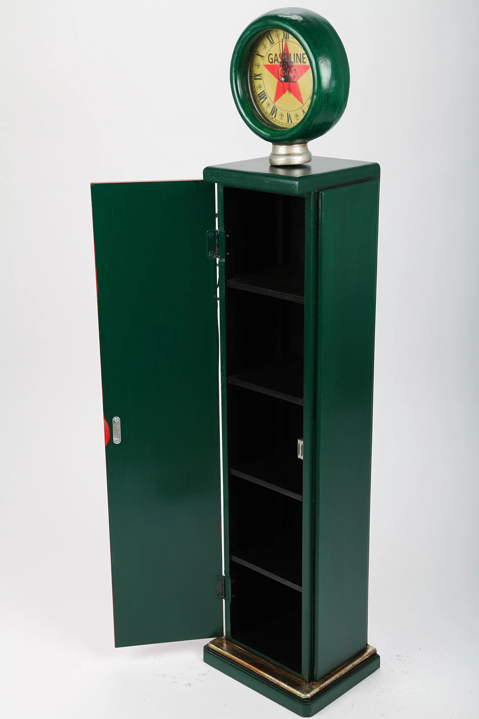 Cd Cabinet Look Retrò "Pompa Benzina" H 105 Cm Guarda Msrp 159, --Punto-Home