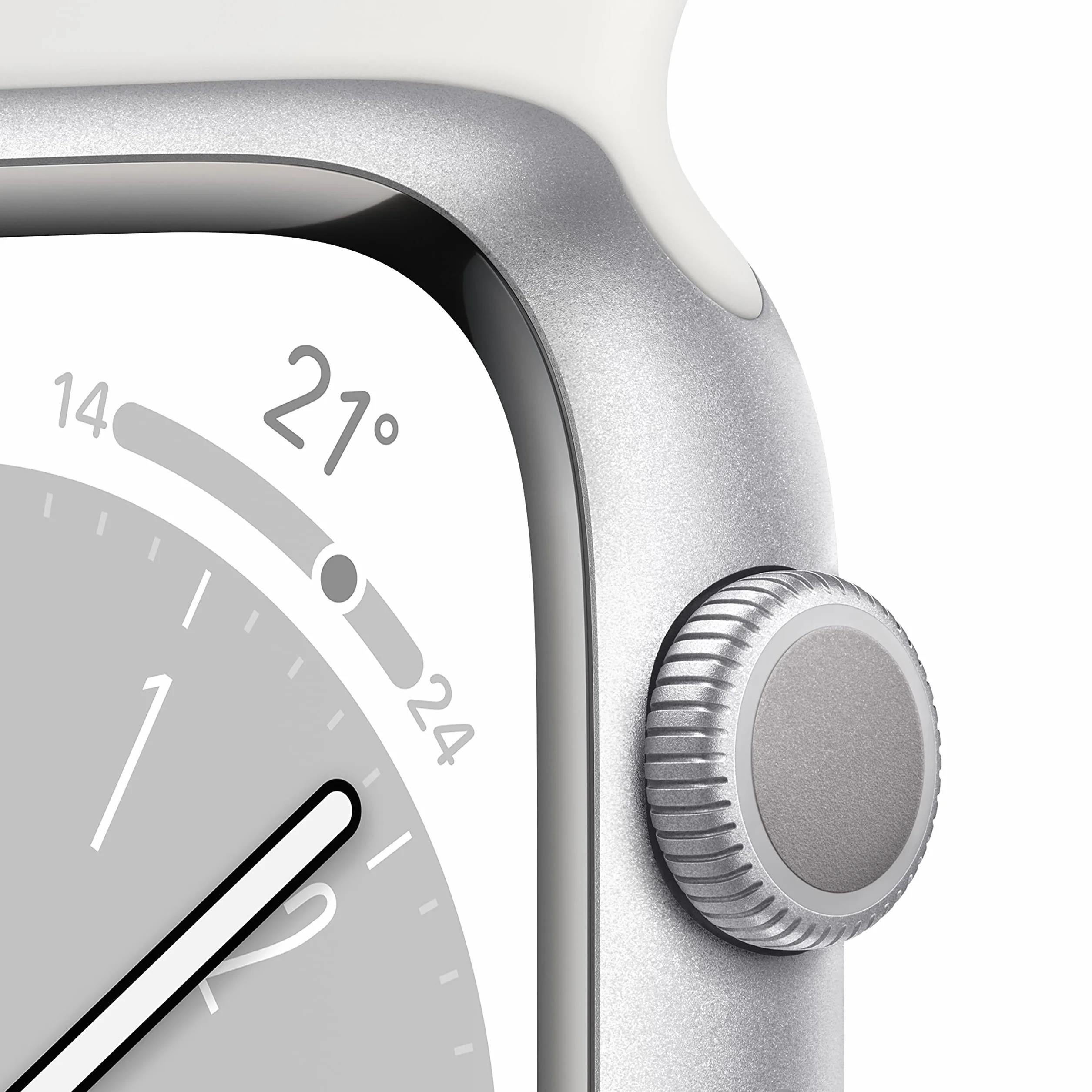 Apple Watch Series 8 (GPS, 41MM) Silver Aluminum Case with White Sport Band (Ricondizionato)