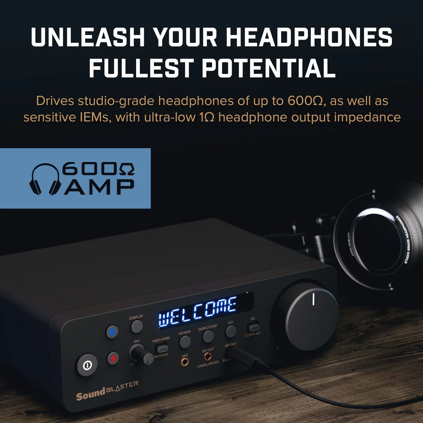 CREATIVE Sound Blaster X5 Hi-RES a 32-bit/384 kHz DAC USB Esterno con bi-Amplificatore per Cuffie Xamp Completamente bilanciato e Ricevitore Bluetooth