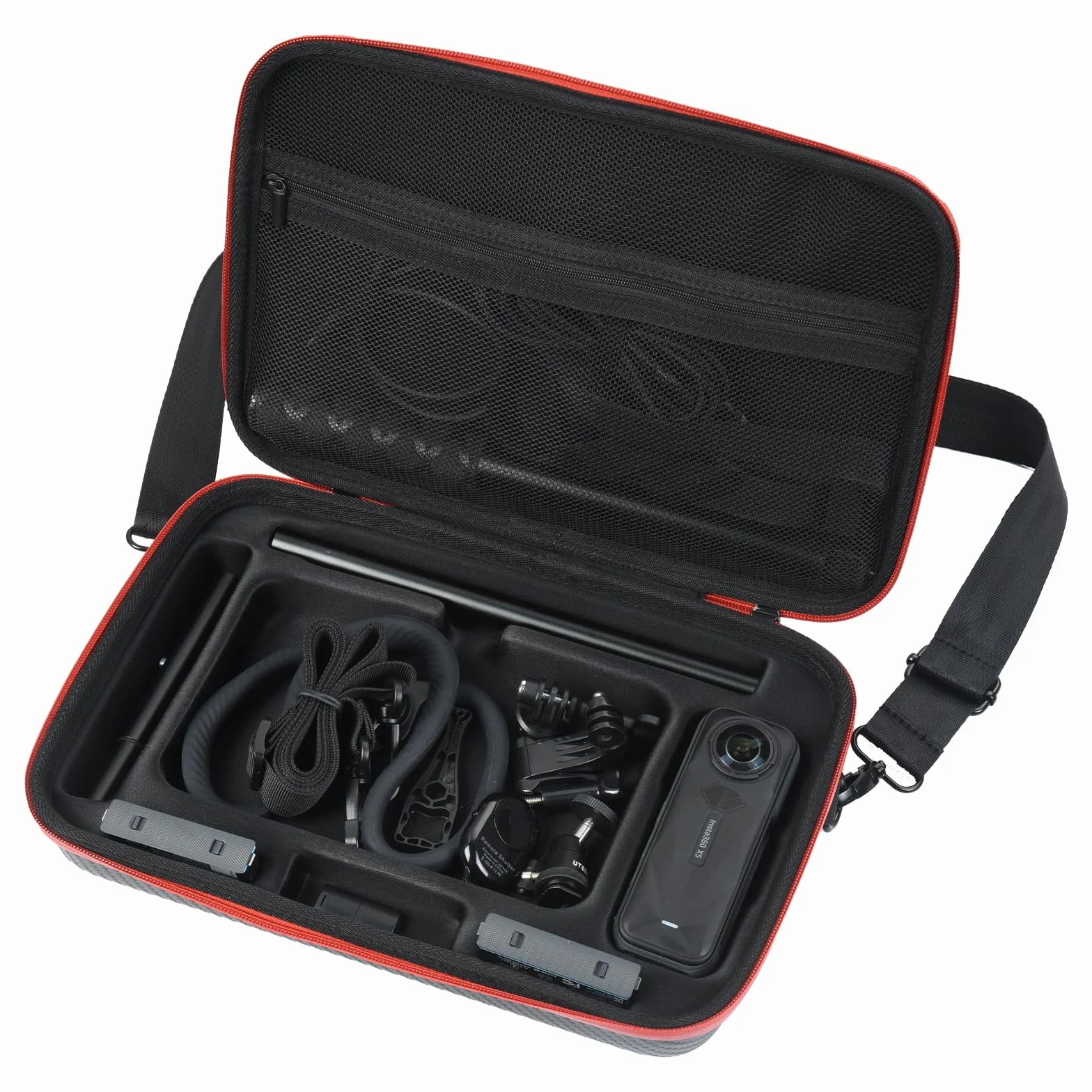UTEBIT Borsa per valigie Insta360 X5, borsa a tracolla impermeabile portatile con tracolla, custodia a prova di caduta per accessori Insta 360 X5