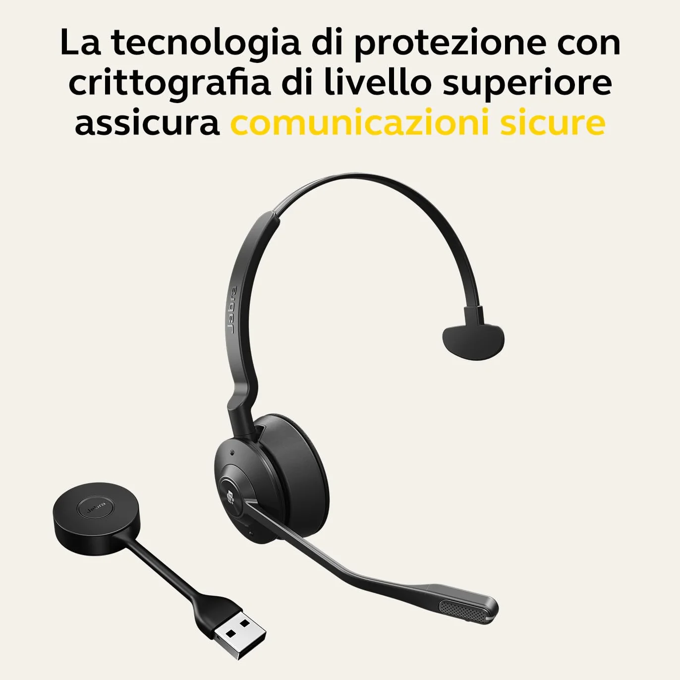 Jabra Engage 55 Cuffie Wireless Mono con Adattatore DECT, Senza supporto, Ottimizzato per Microsoft Teams, Mono, USB-A