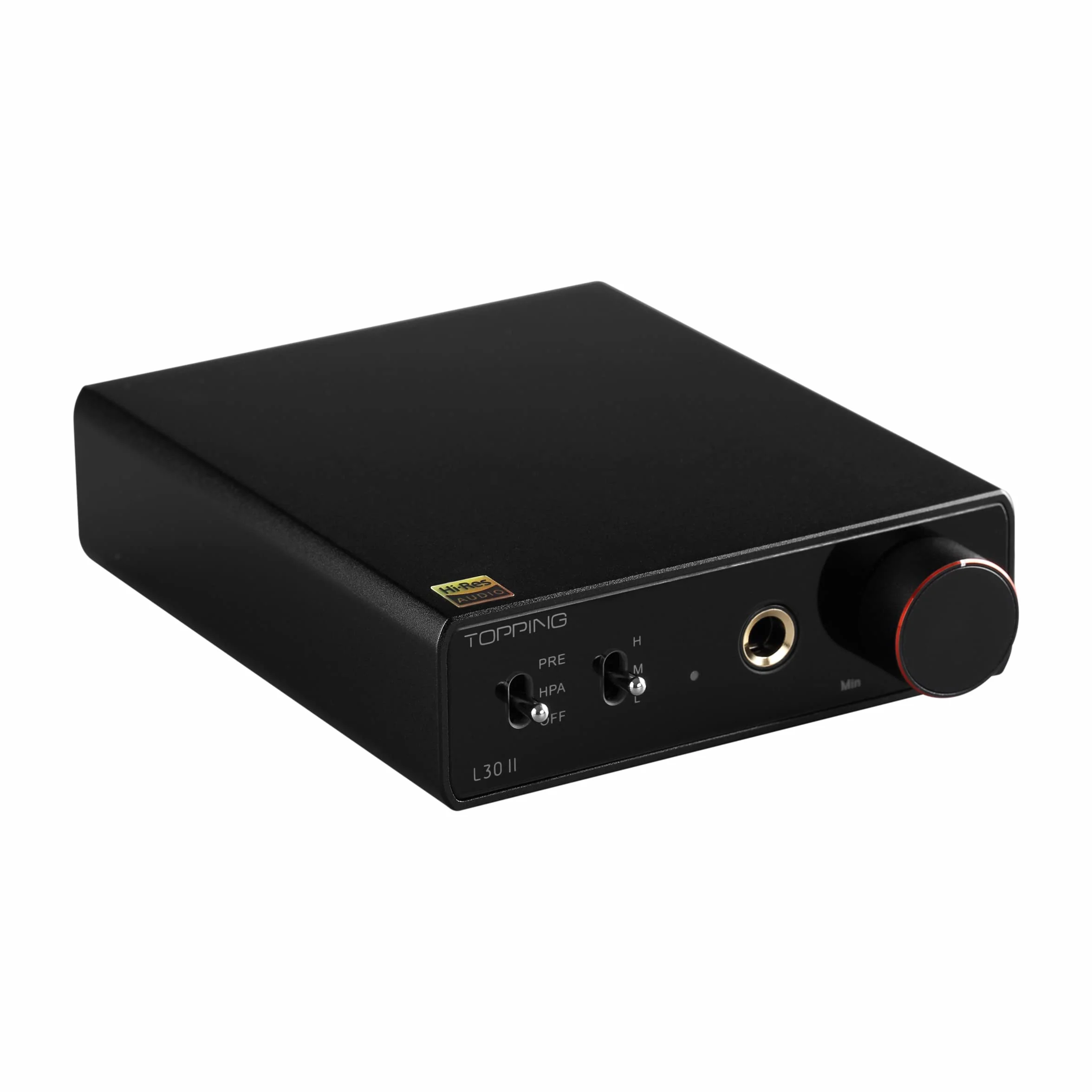 TOPPING L30 II NFCA Amplificatore per cuffie lineare - Jack da 6,35 mm Adattatore da 3,5 mm Ingresso e uscita RCA 37Vpp Mini amplificatore HiFi Uscita preamplificatore audio Nero