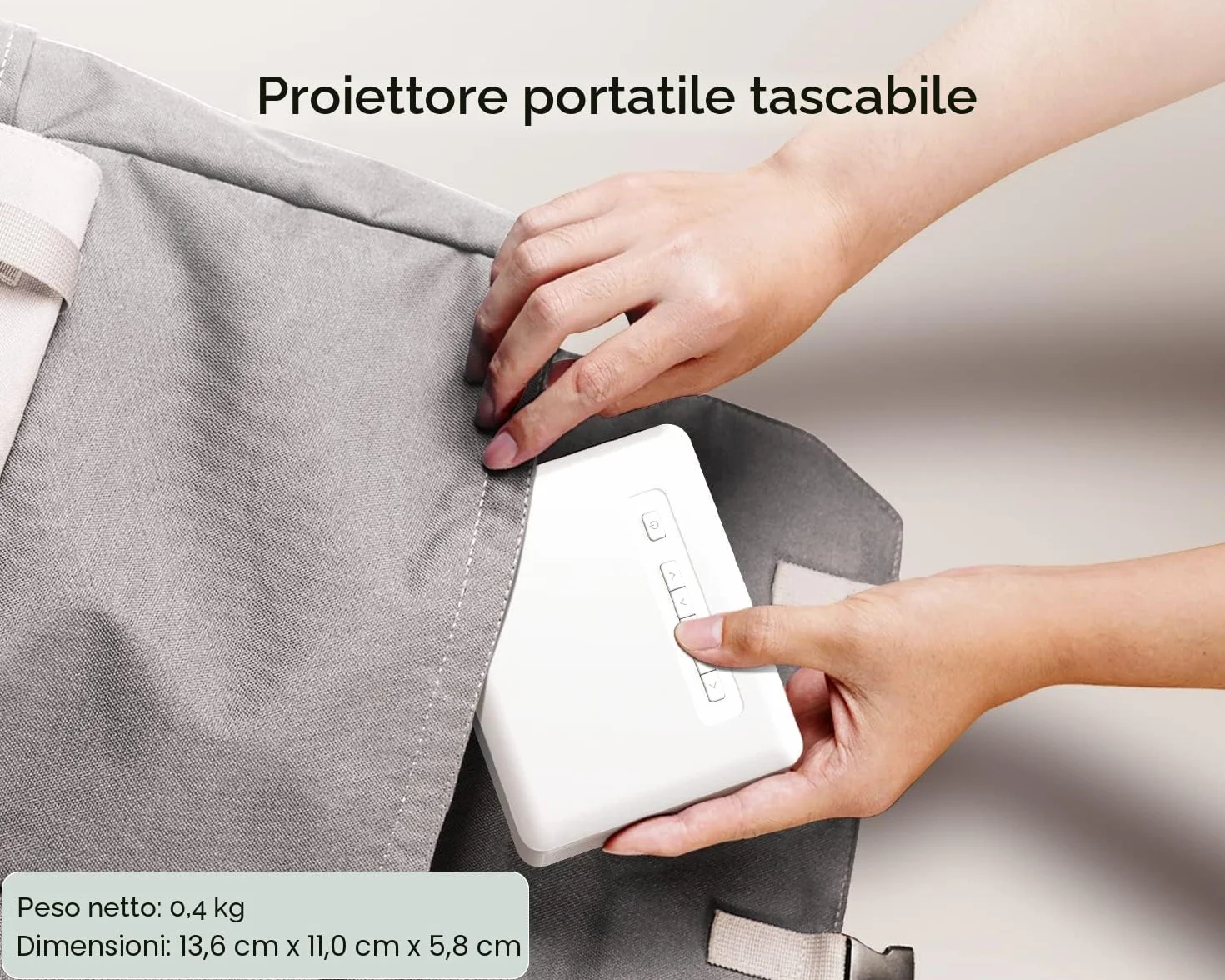 Mini Proiettore WiFi Bluetooth, YOTON Y3 Portatile Proiettore 15000 Lumens, Videoproiettore 4K Supporto Full HD 1080P, Zoom 50% e keystone ±50°, compatibile con telefoni iOS e Android/PC/Fire Stick