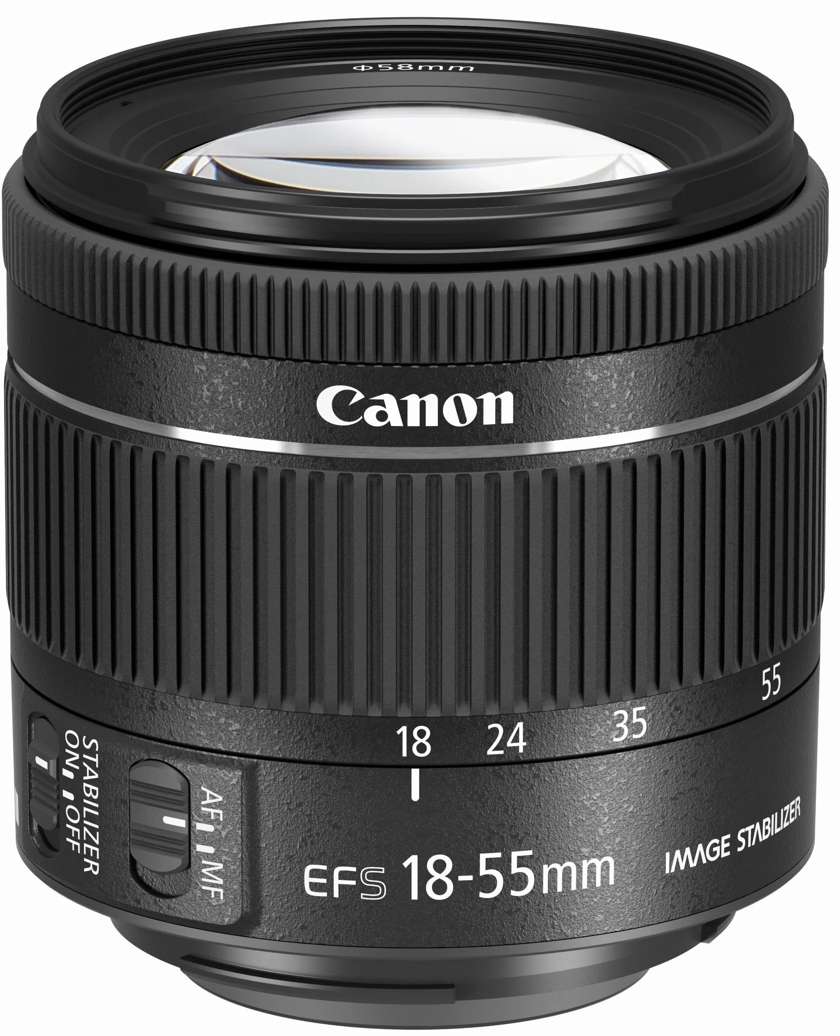 Canon EF-S 18-55mm f/4-5.6 IS STM Obiettivo, Nero (Ricondizionato)