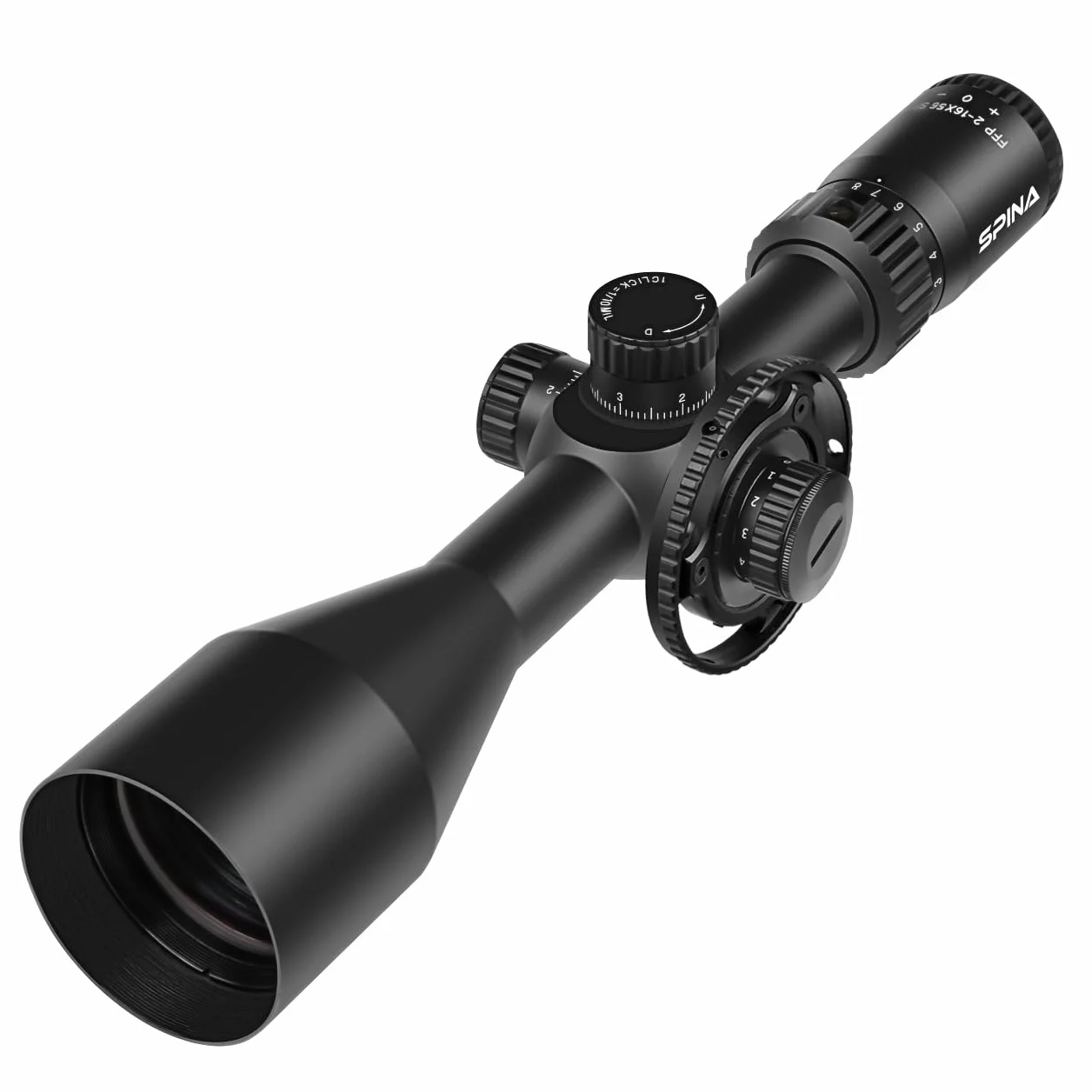 SPINA OPTICS HD 2-16x56 Primo Piano Focale Scope Side Parallax 1/10 MIL Tactical Caccia Riflescope