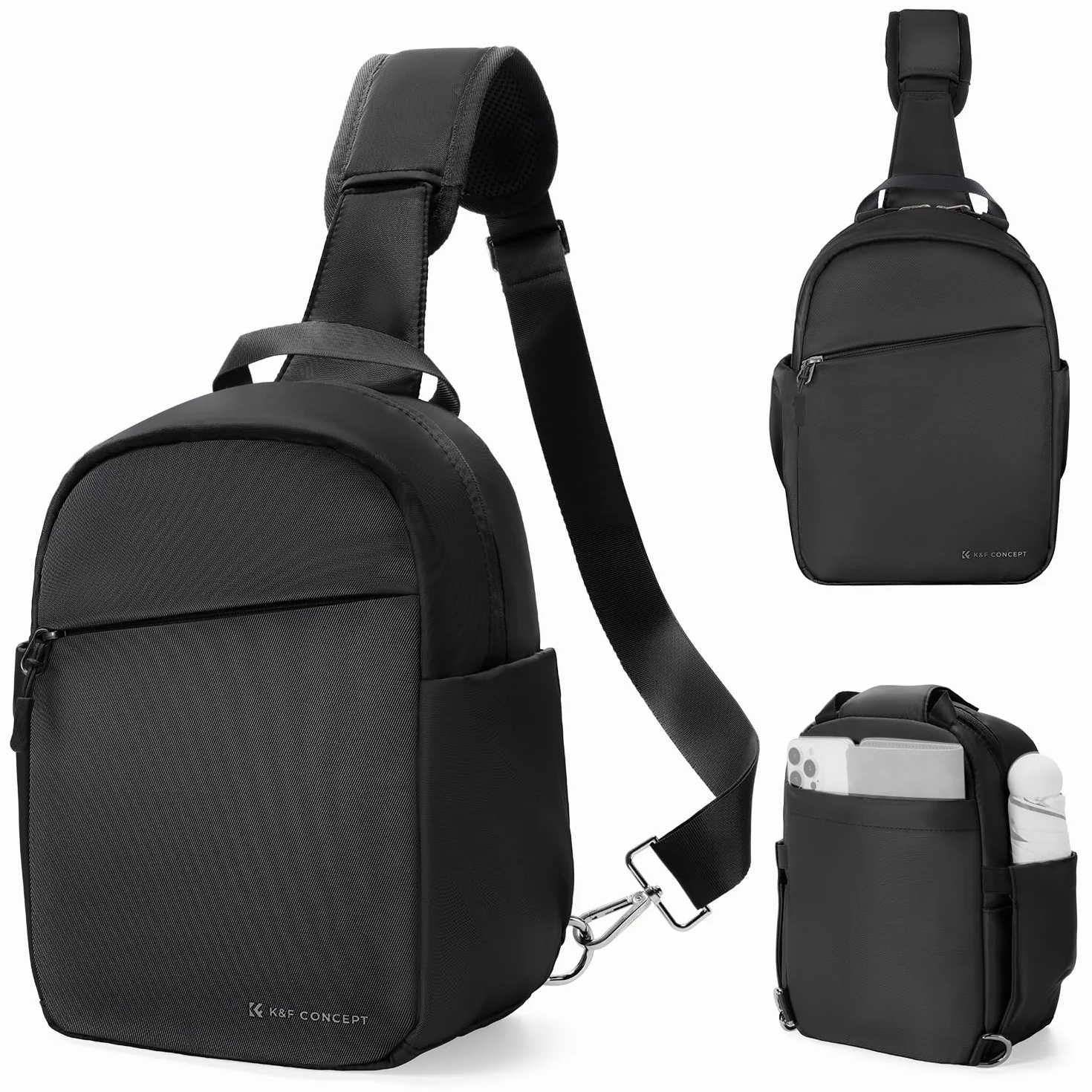 K&F CONCEPT Borsa Fotografica, Zaino compatto di piccole Custodia per Macchine fotografica Reflex Compatta Videocamera impermeabile con tracolla regolabile e allargabile