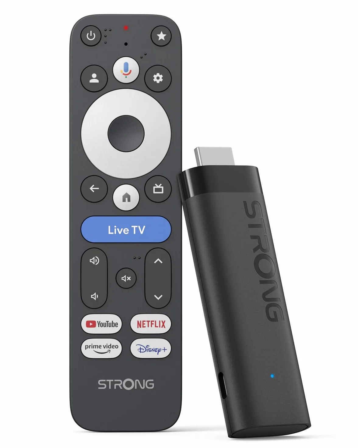 STRONG LEAP-NOVA-X TV Stick 4K UHD, Android 14, 32GB Memoria, Dolby Vision/Audio, Wi-Fi 6, HDR10+, Controllo Vocale, Chromecast Integrato, Streaming Oltre 5000 App