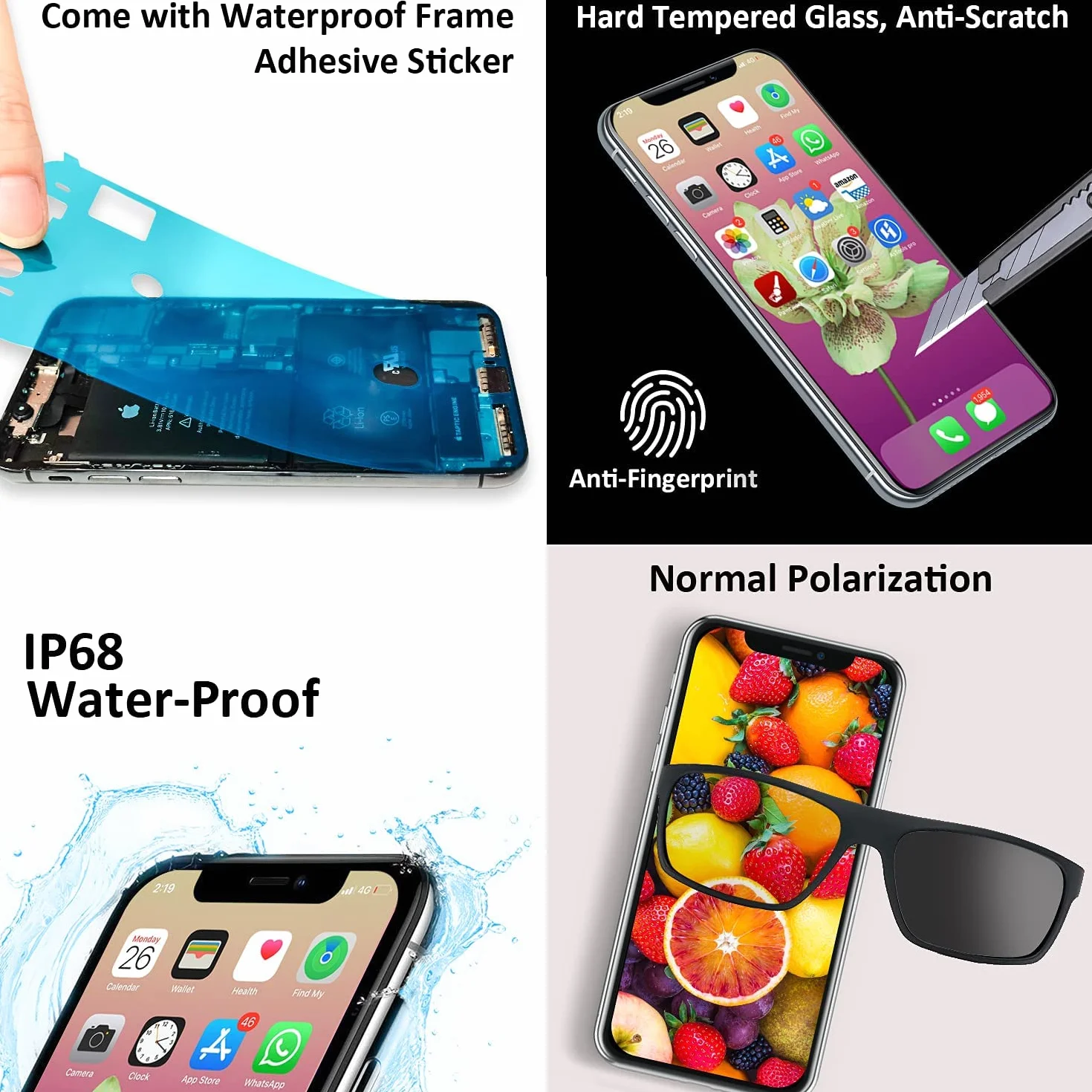 Brinonac Display per iPhone 11 PRO Max, 6,5" Schermo Full HD LCD Retina Kit Sostituzione Touch Screen Digitizer Assembly Set