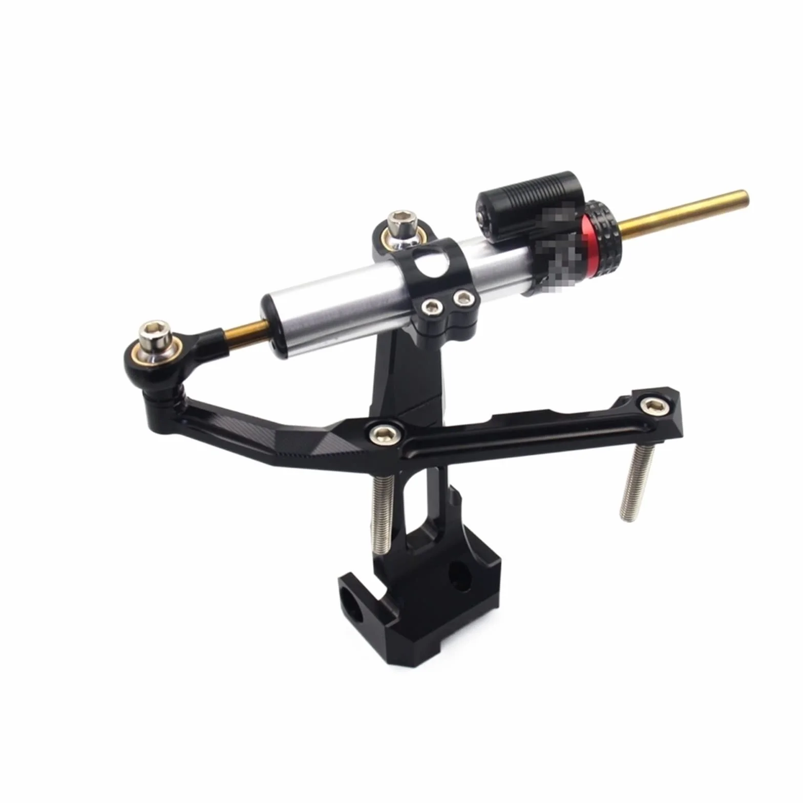 Ammortizzatore di Sterzo con Staffa Accessori Moto per Yamaha per MT-09 per Tracer 900 per FJ-09 2013 2014 2015 2016 2017 (Damper Set - Black)