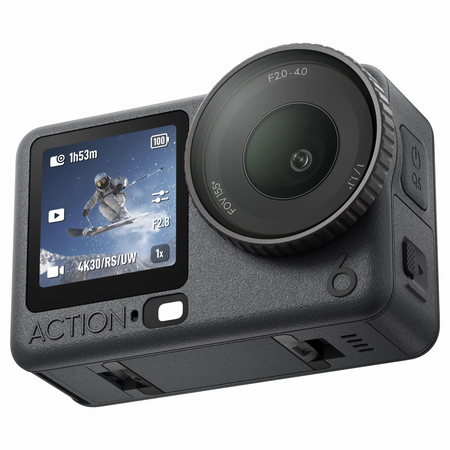 DJI Osmo Action 6 Standard Combo Action Cam con sensore quadrato da 1/1,1", apertura variabile da f/2,0-f/4,0, Action Cam 8K, 4 ore di batteria per vlog, viaggi, attività all'aperto