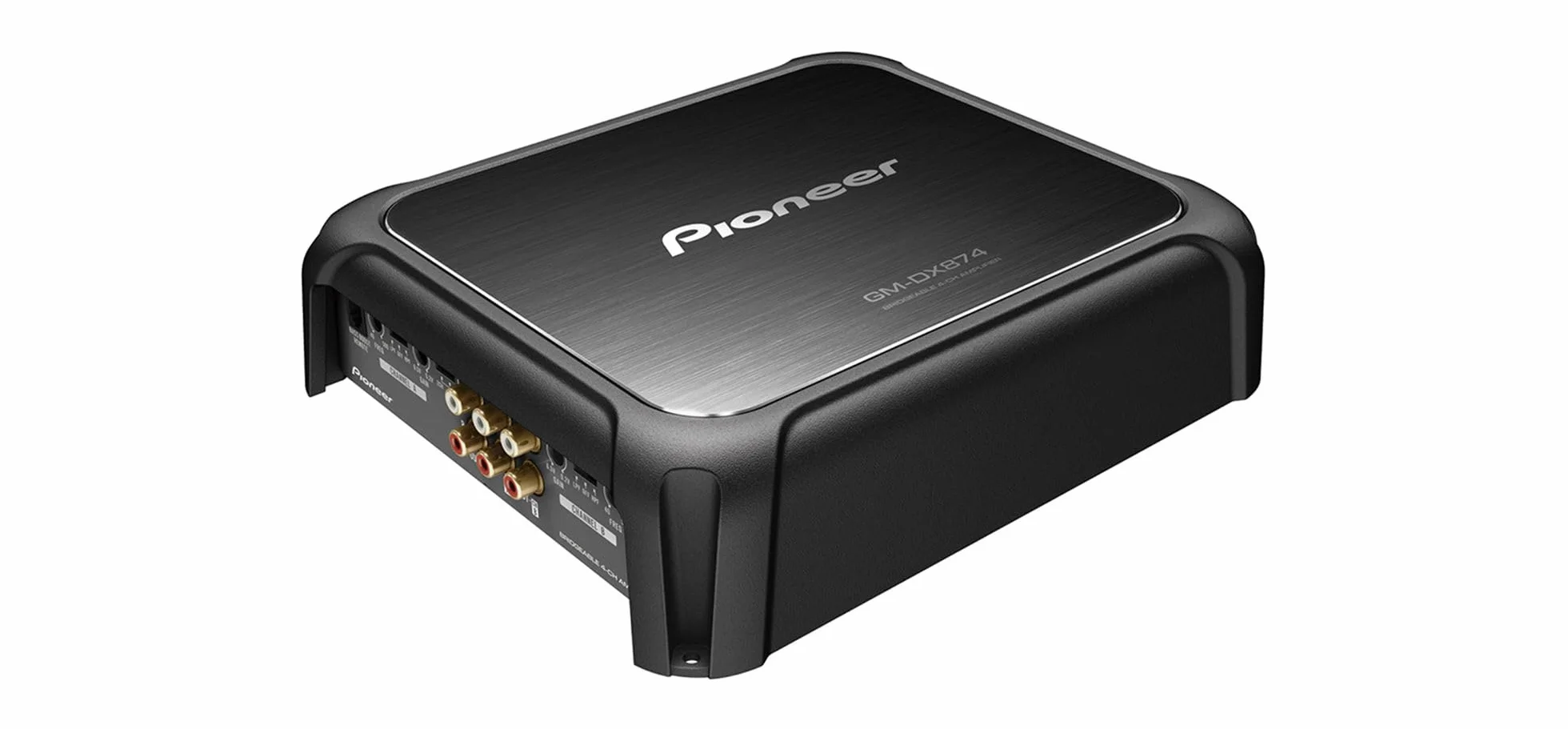 Pioneer GM-DX874 - Amplificatore a 4 canali di classe FD e terminali RCA, capacità audio ad alta risoluzione, parti sonore HQ e controllo remoto di rinforzo dei bassi con cavo (1200 W)