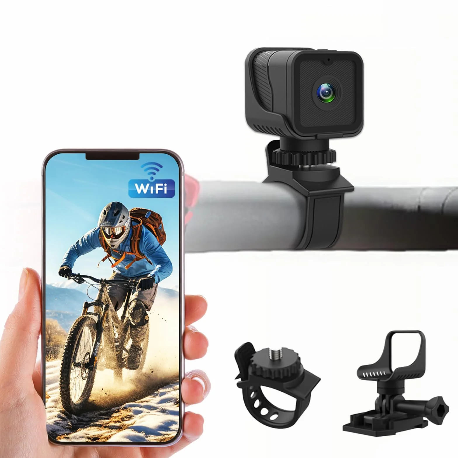 Action Cam WiFi 1080P HD Grandangolo 120° Telecamera Moto Impermeabile