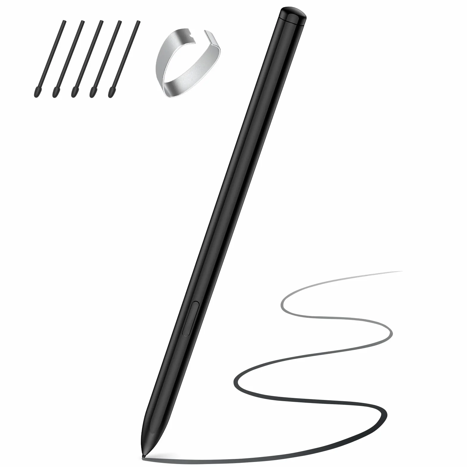 TiMOVO Penna Magnetica EMR Compatibile con Remarkable 2 con Gomma, Penna Digitale per Remarkable con 4096 Sensibilità alla Pressione, Rifiuto del Palmo, Inclinazione per Remarkable/Kindle Scribe, Nero