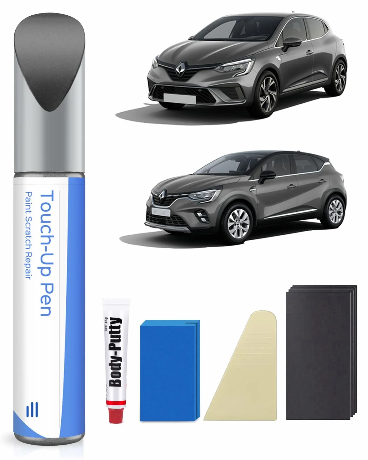 KNG Grigio Cassiopee Nacre - Kit di vernice per ritocchi per Renault - Riparazione graffi e scheggiature