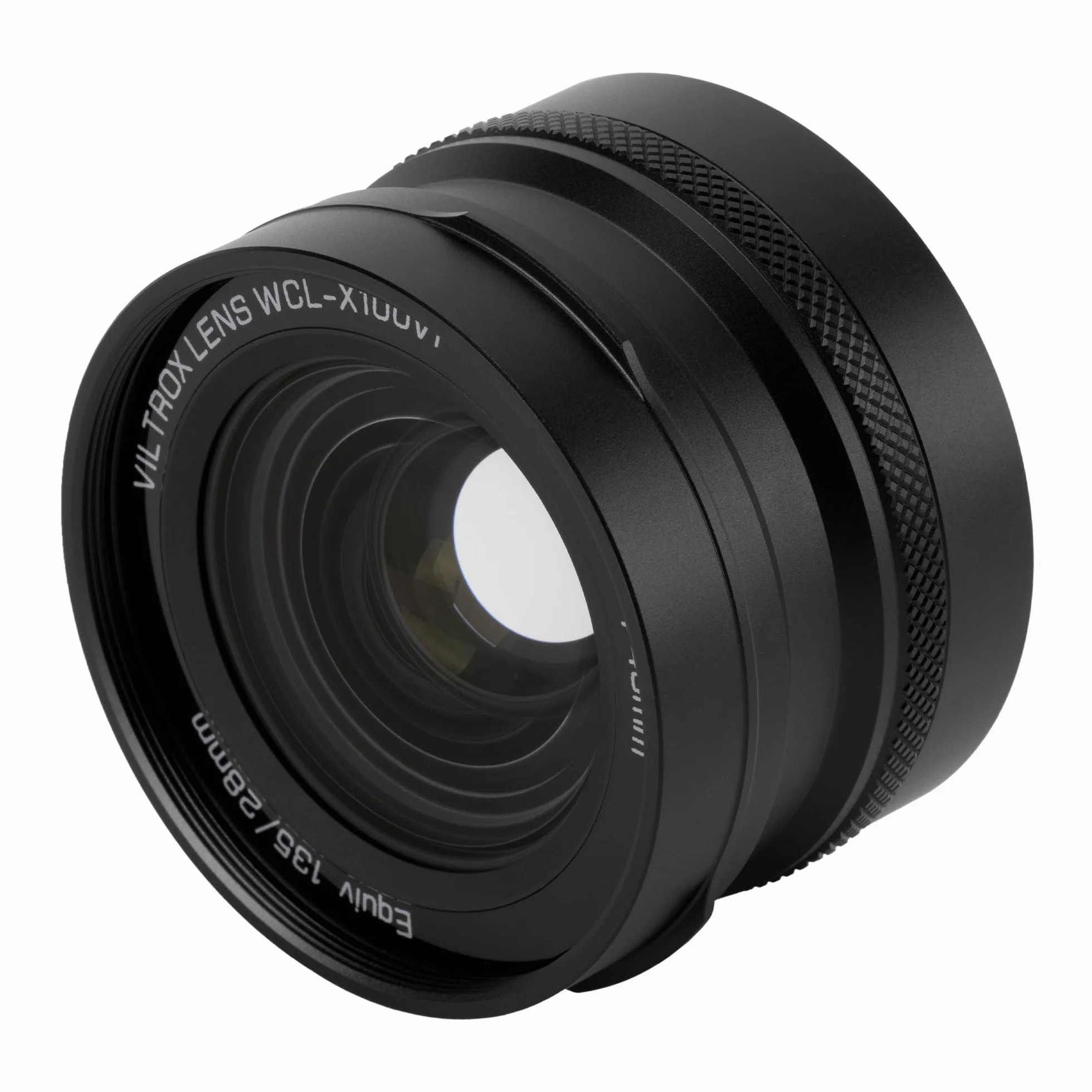 VILTROX WCL-X100 VI Obiettivo di Conversione Grandangolare, 0.8X Obiettivo a Riconoscimento Automatico per Fotocamere Fujifilm X100VI X100V X100F, Nero