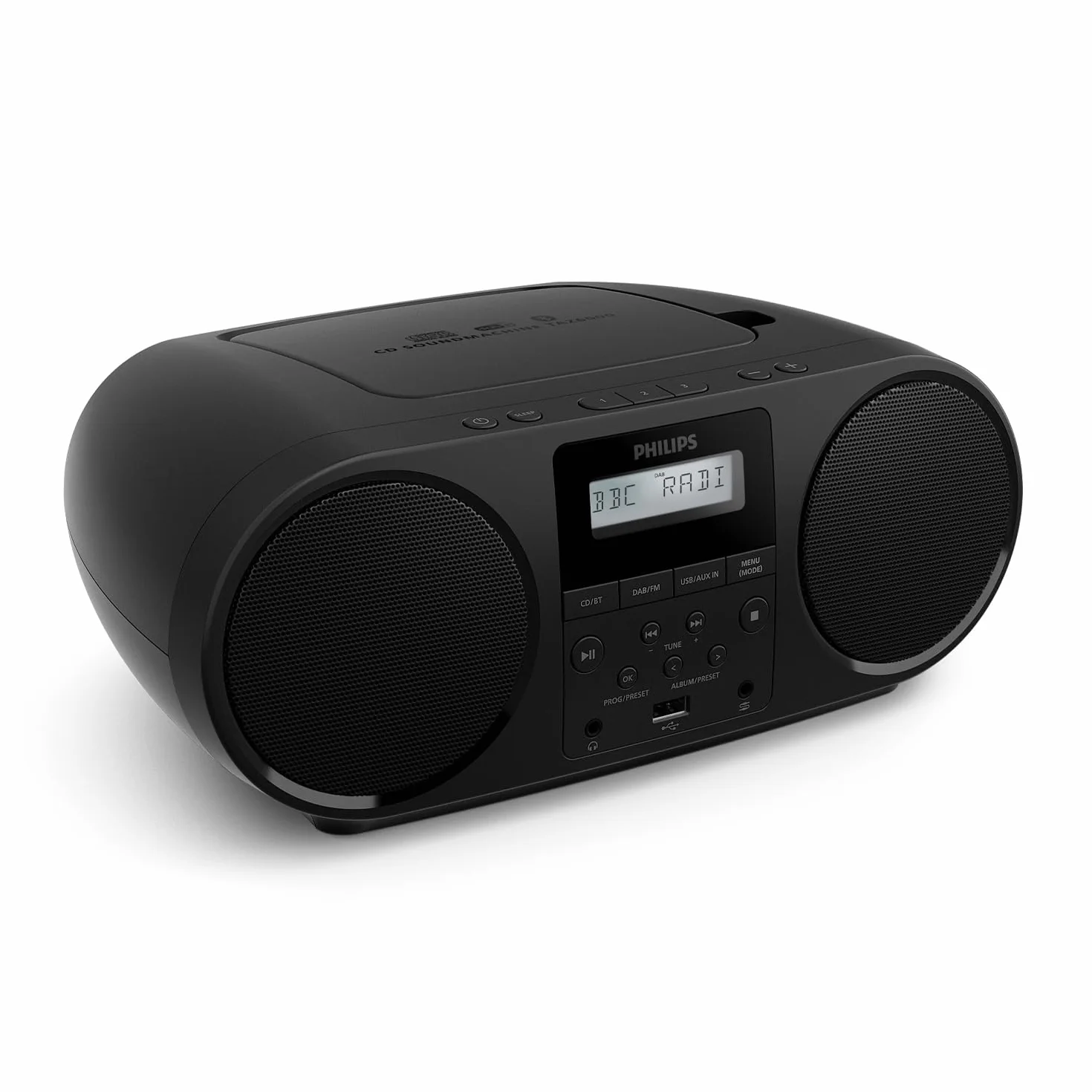 Philips TAZ6000 Lettore CD tutto in uno con radio DAB+/ FM, Bluetooth 5.4, USB, batteria/CA