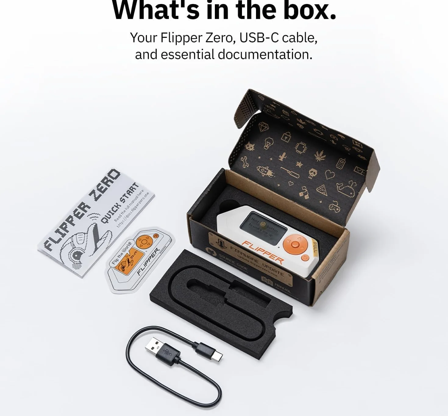 Flipper Zero — dispositivo multi-tool open source personalizzabile con RFID + NFC, infrarossi ed esplorazione segnali wireless per appassionati di tecnologia, bianco
