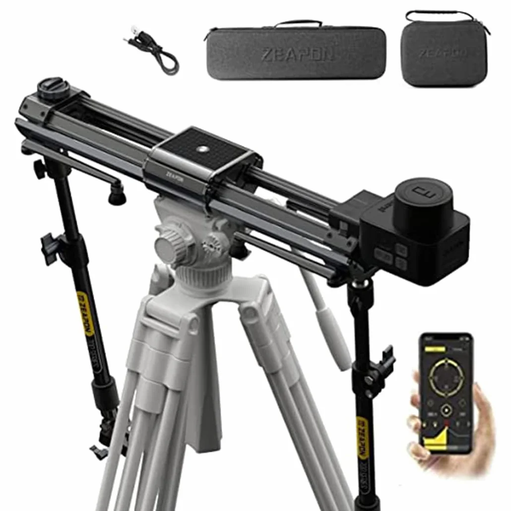 Zeapon Micro 3 E700 Slider motorizzato fotocamera a doppia distanza, percorso 30,31 pollici Hellaflush Design 4 kg-12 kg carico utile