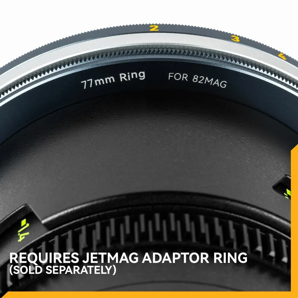 NiSi JetMag Pro Vario-ND 82mm, 1-5 stop (ND2-ND32), filtro ND variabile magnetico con polarizzazione. True Color, Vetro ottico, Nanocoating, Ultra-sottile. Richiede anello JetMag Pro.