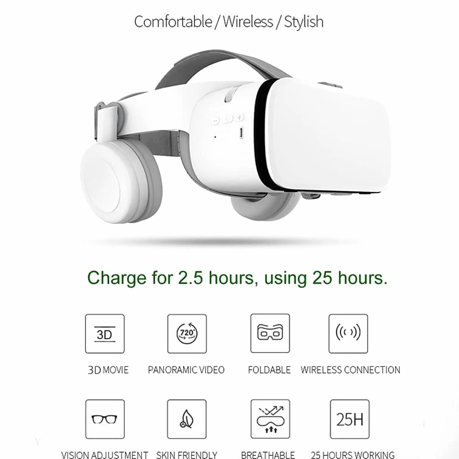 Visore 3D per realtà virtuale, visore con occhiali VR per adulti e bambini, occhiali VR per iPhone 16 15 14 13 12 Pro Max Plus Samsung Galaxy S24 S23 S22 Edge cellulari