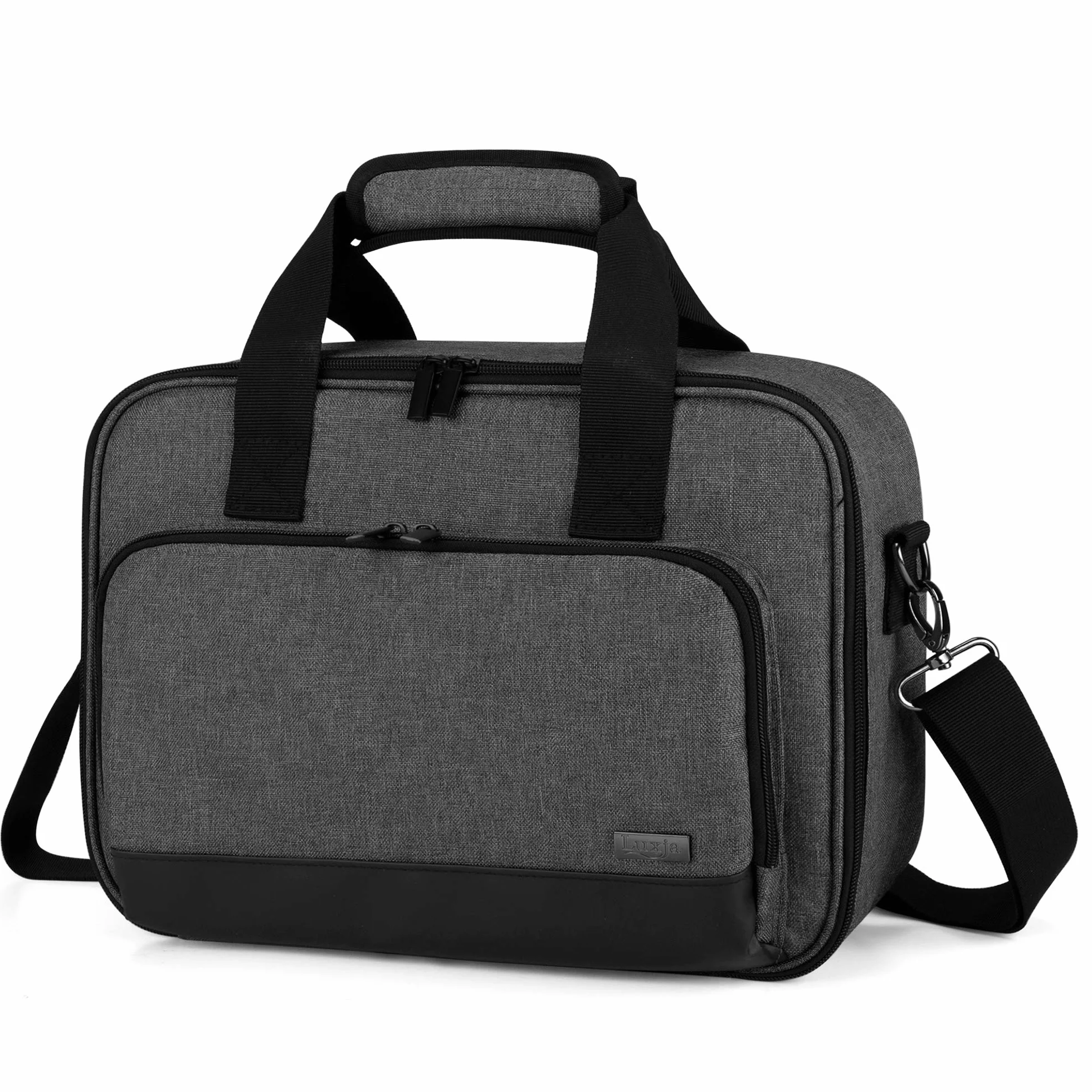 Luxja Borsa per Videoproiettore con Custodia per Laptop, Borsa per BenQ, Optoma, Epson e Acer Proiettore, Custodia per Proiettore e Accessori, 39.4 CM x 28 CM x 13.5 CM, Nero