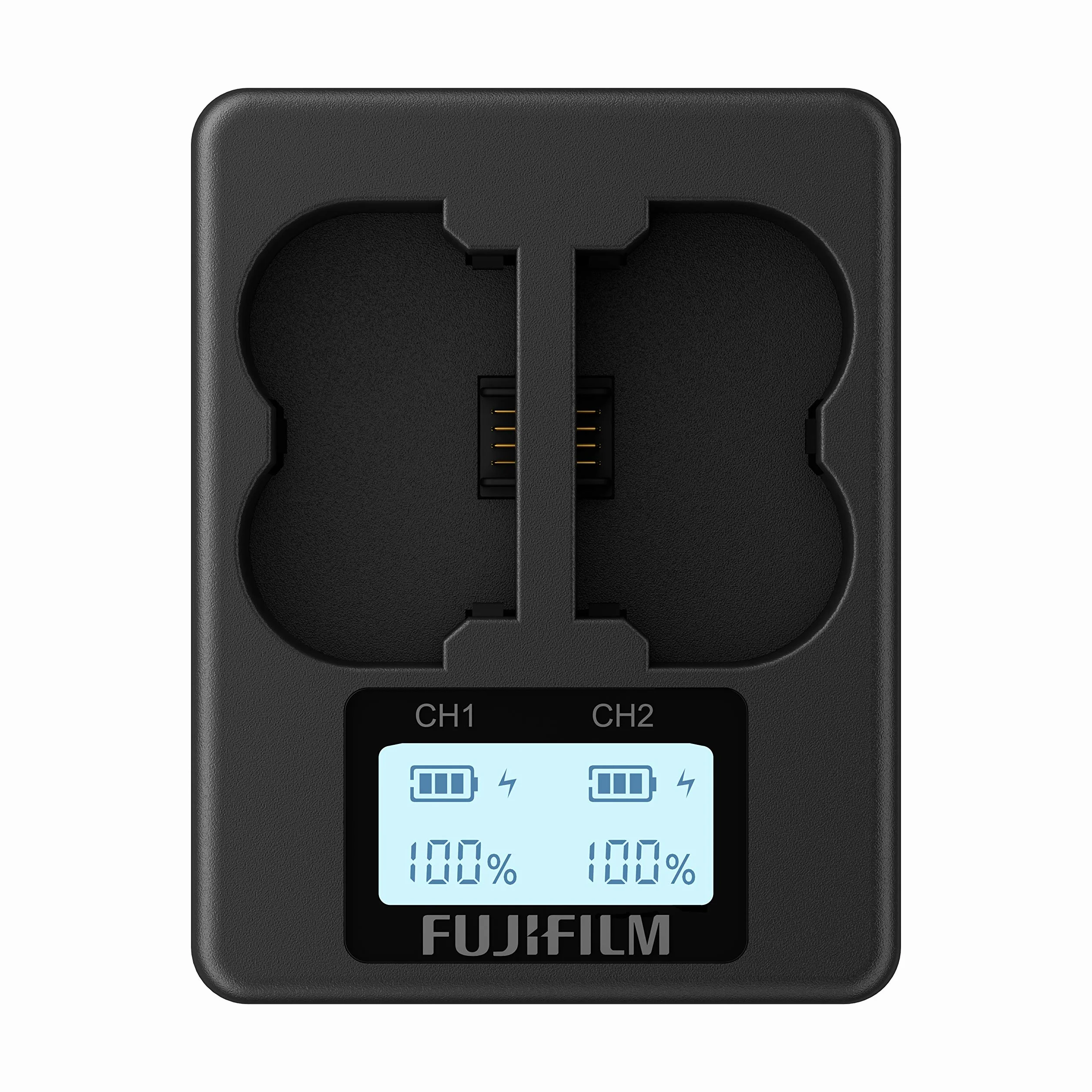 Fujifilm BC-W235 Caricabatterie Doppio per Batterie Fujifilm NP-W235, Nero