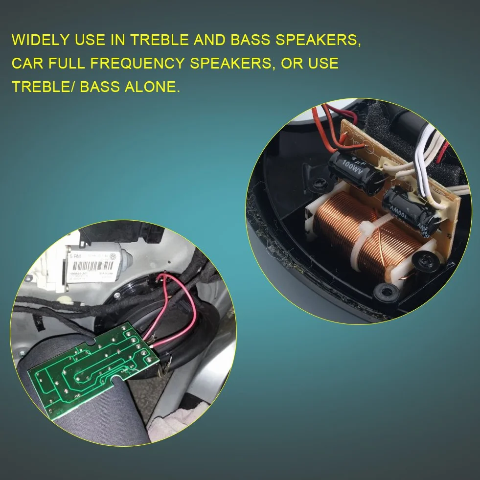 2 pezzi pannello divisore frequenza altoparlante, 400W acuti/bassi 2 vie 2 unità altoparlante HIFI, 4-16 ohm impedenza ad alta potenza Hi-Fi filtro incrociato audio Woofer e modulo fai da te tw