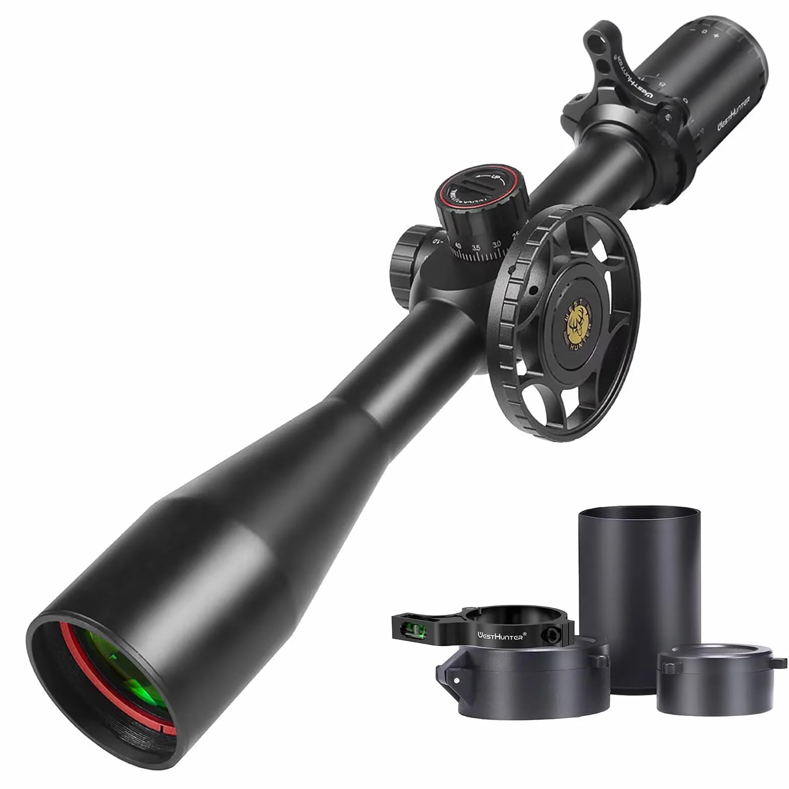 WestHunter Optics HD 6-24x50 SFP Precisione Miri telescopici, Tubo da 30 mm, Secondo piano focale 1/10 MIL, esclusivo per gare sportive a lunga distanza