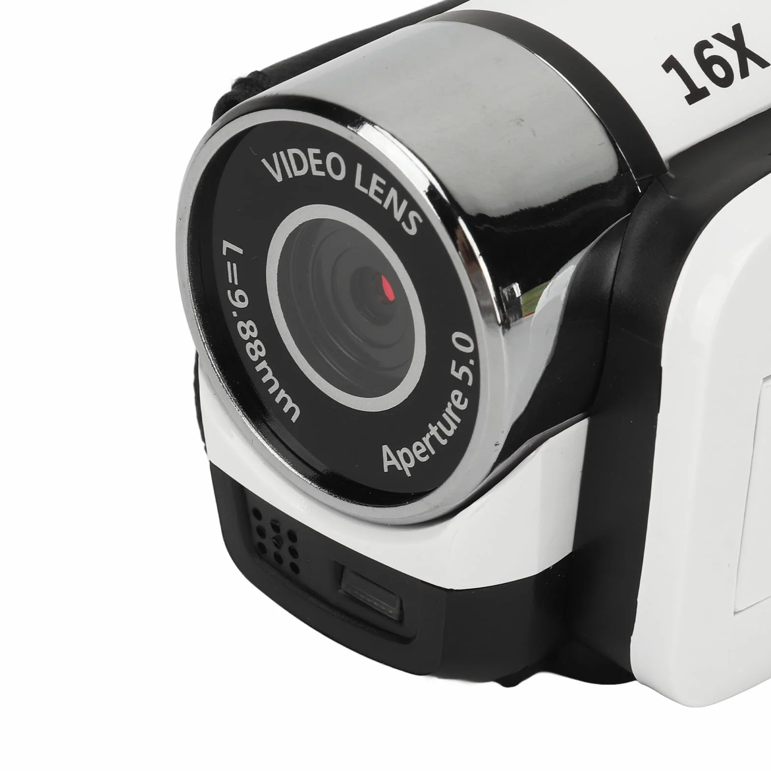 lyrlody Fotocamera Digitale da 16 MP, Registrazione Video 1080p, Display Rotante da 2,4 Pollici, Zoom Digitale 16x e Luce di Riempimento, per Viaggi, Matrimoni, Film per Bambini (WHITE)