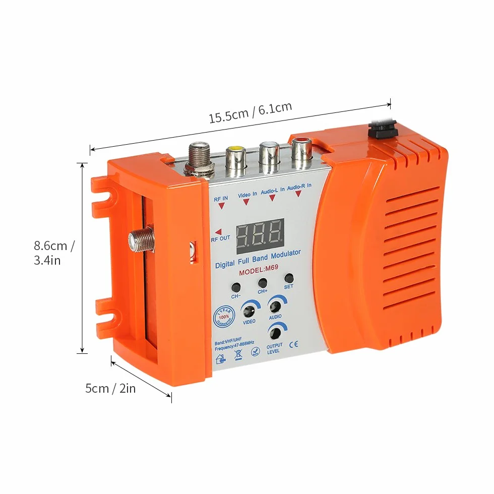 Irfora Modulo HF compatto convertitore audio video TV RHF UHF amplificatore di segnale AC230V