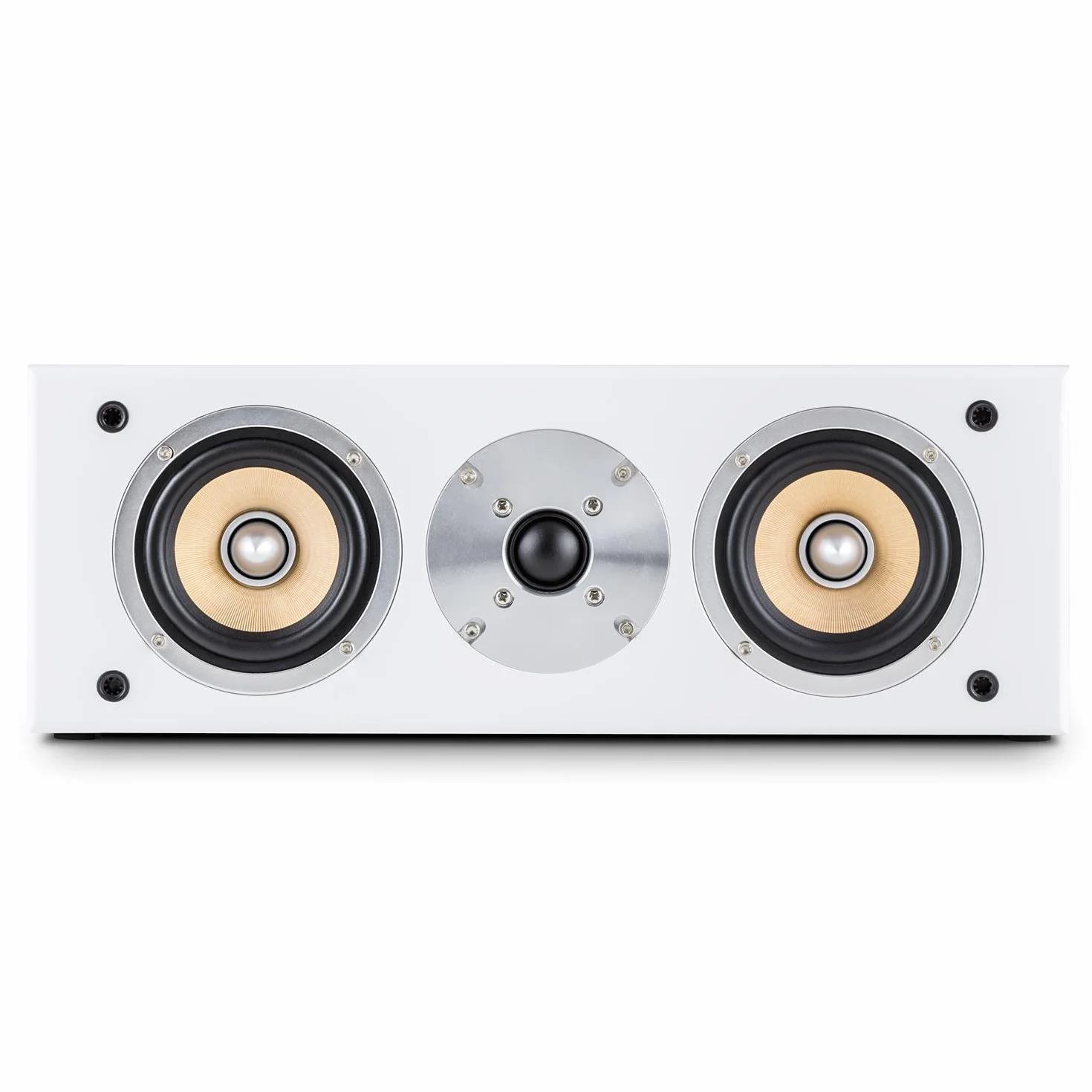 AUNA Linie 501 CS - Altoparlante Center, Speaker, Cassa, Diffusore Passivo, Tecnologia a 2 Vie, 120W, 2 x 60 Watt RMS, Connettore Fase, Tweeter 2,5 cm (1"), Dimensioni 42,5 x 15 x 24,5 cm, Bianco