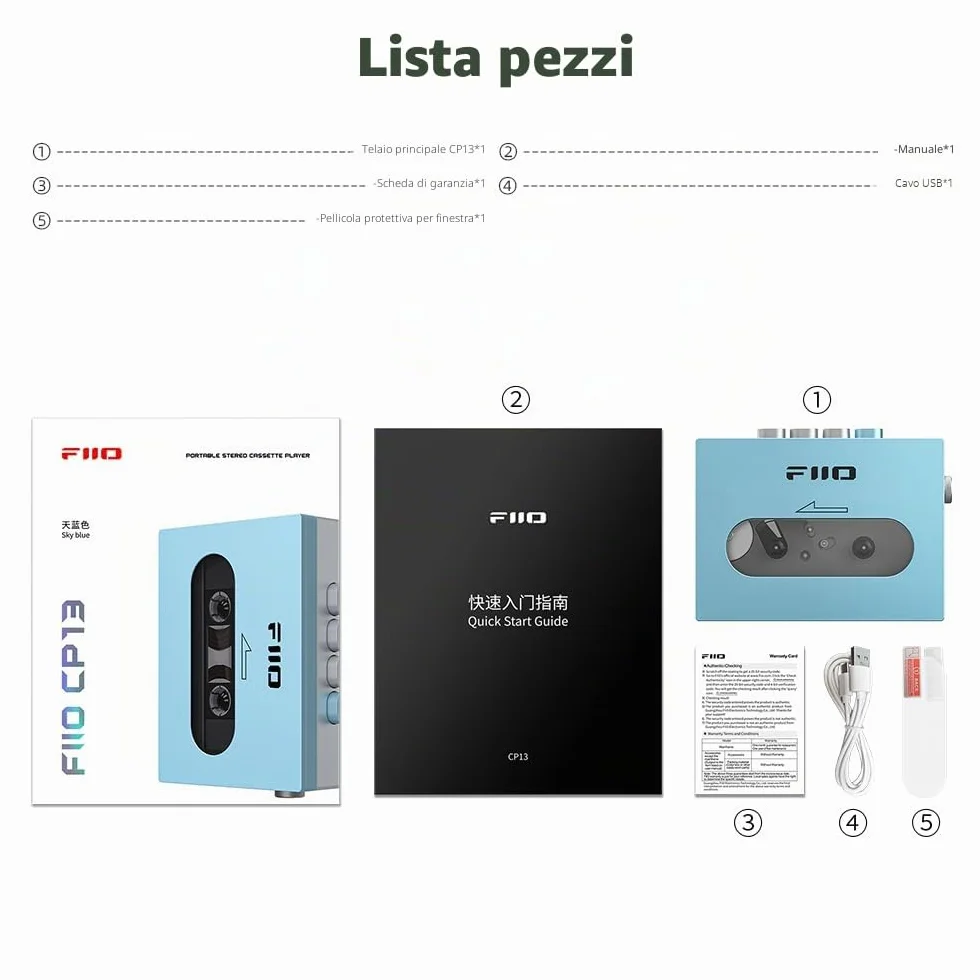 FiiO Lettore Cassette CP13 trasparente