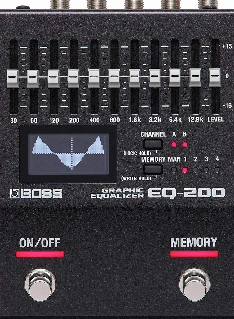 BOSS EQ-200 Programmable Graphic Equalizer, Suono di classe assoluta con conversione AD/DA a 32-bit, elaborazione a 32-bit in virgola mobile e frequenza di campionamento di 96 kHz